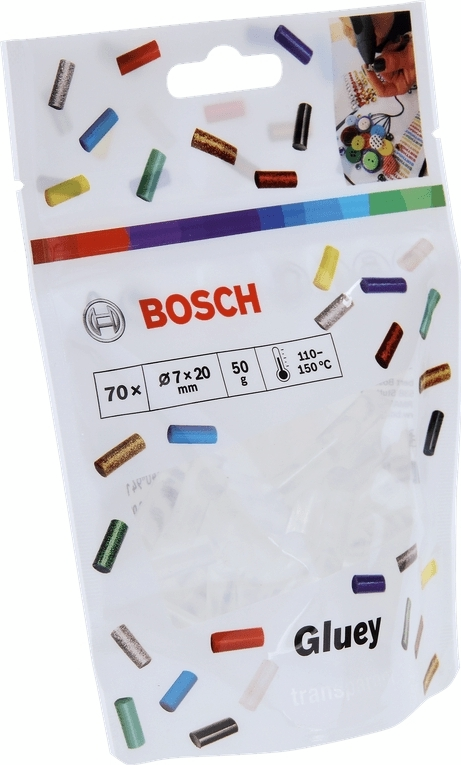 Клеевые стержни Bosch Gluey 7х20мм, 70шт (2.608.002.004) фото 2