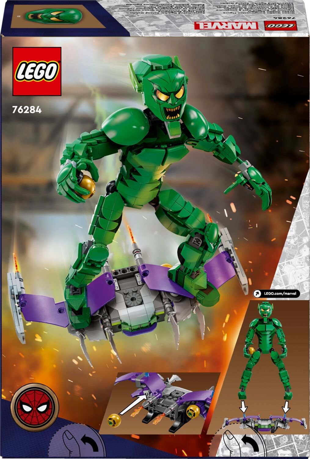 LEGO 76284 Marvel Фігурка Зеленого гоблінуфото