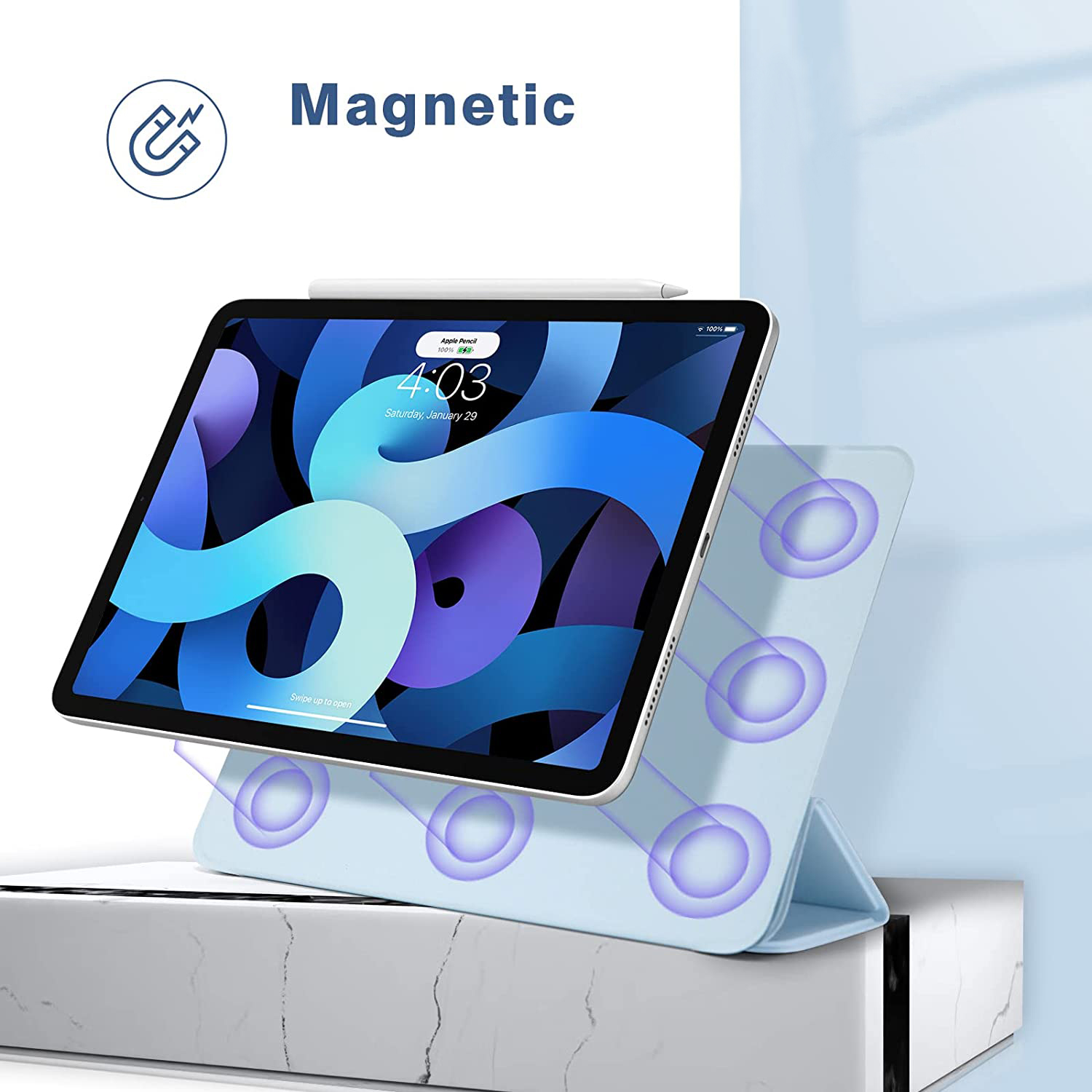 Чохол-книжка BeCover Magnetic для Apple iPad 10.9" 2022 Light Blue (708536)фото5
