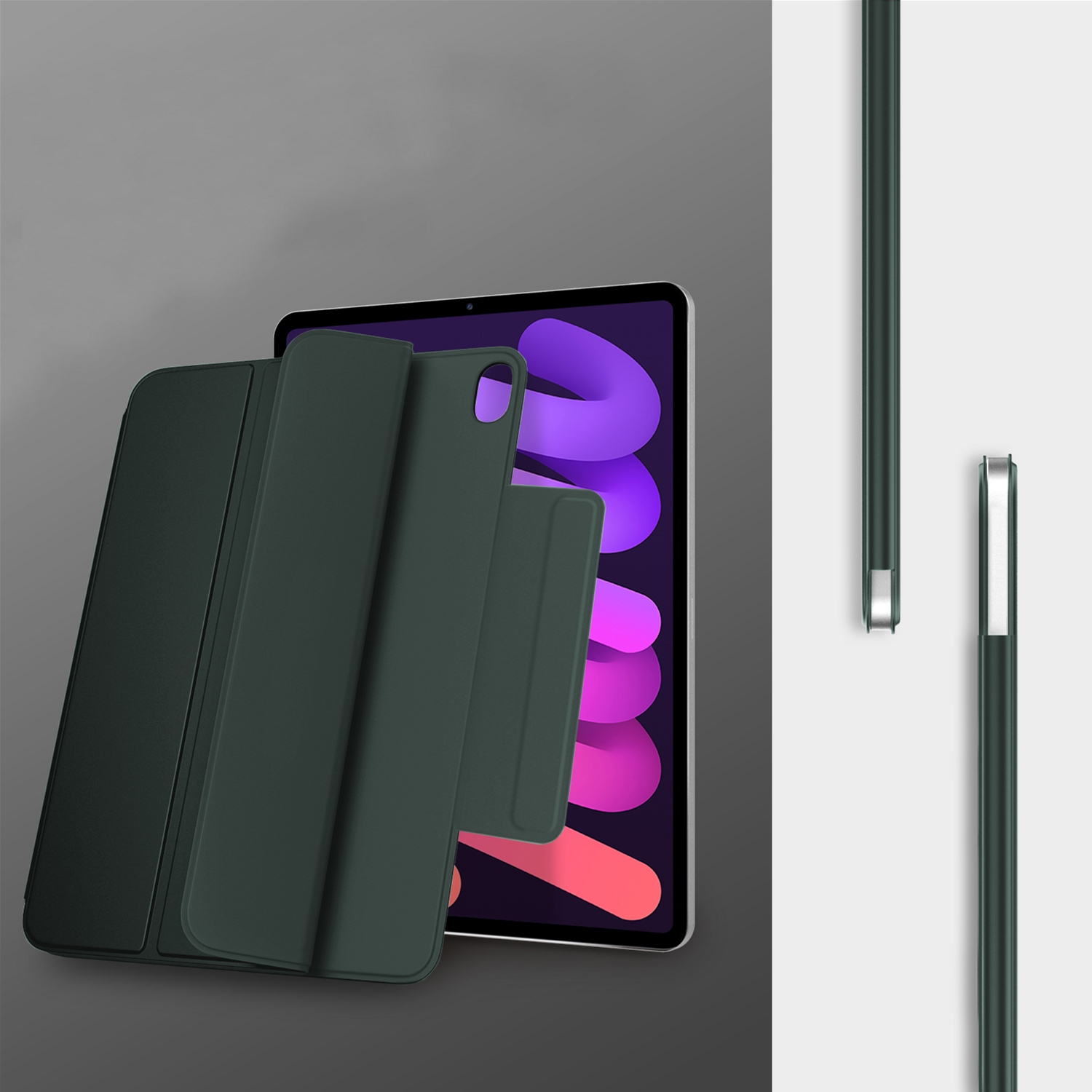 Чехол-книжка BeCover Magnetic Buckle для Apple iPad mini 6 2021 Dark Green (706826) фото 4