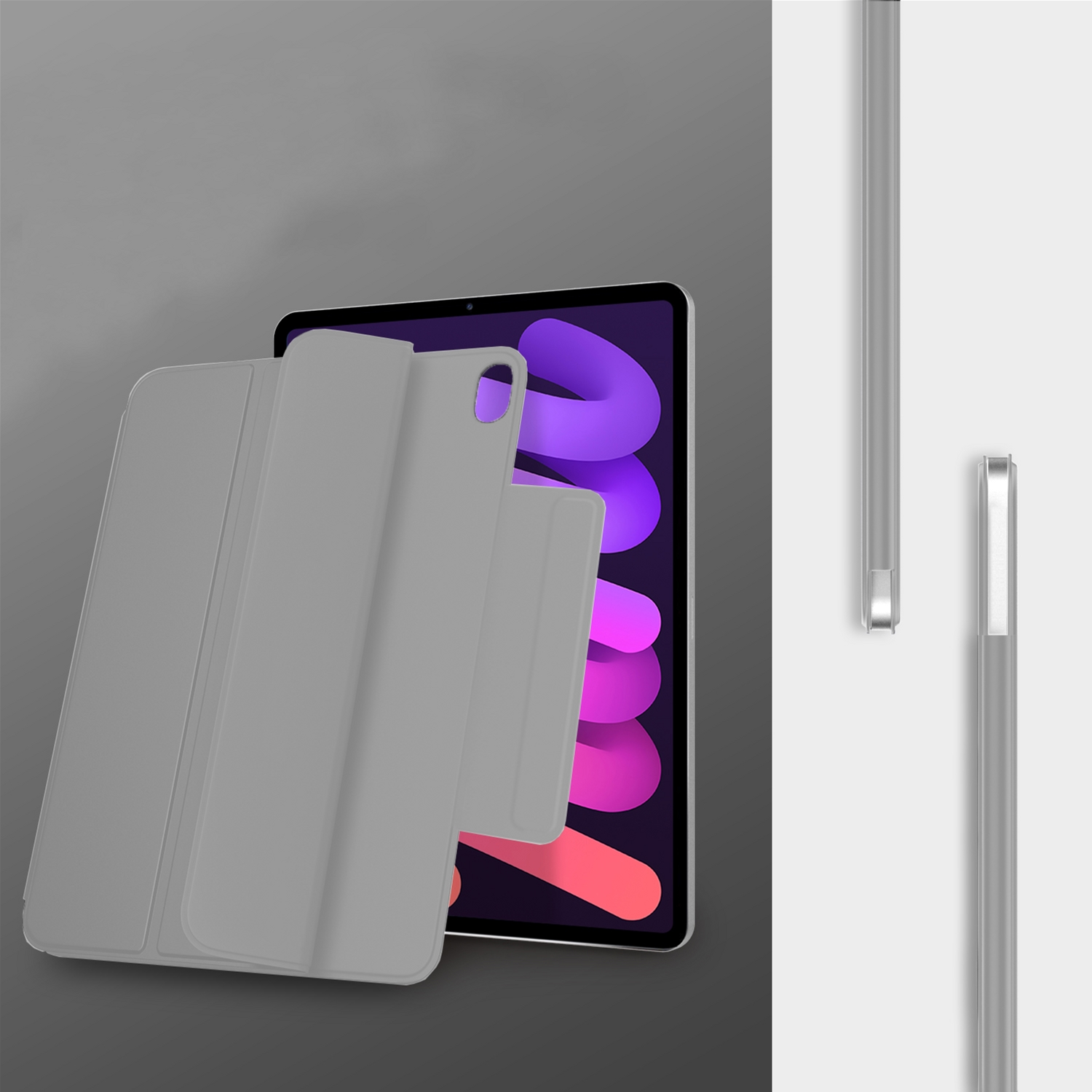 Чехол-книжка BeCover Magnetic Buckle для Apple iPad mini 6 2021 Gray (706827) фото 4