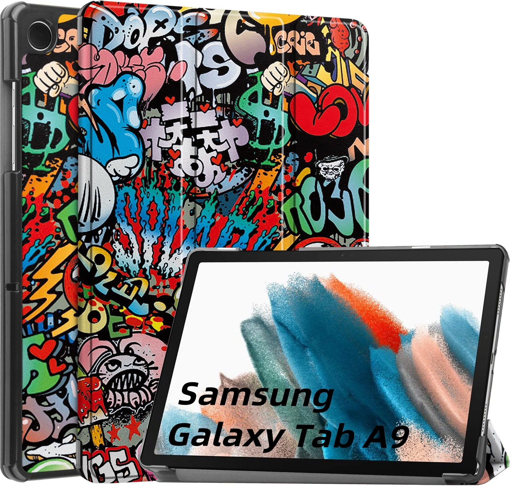Чохол-книжка BeCover Smart Case для Samsung Galaxy Tab A9 SM-X115 8.7" Graffiti (709914)фото2