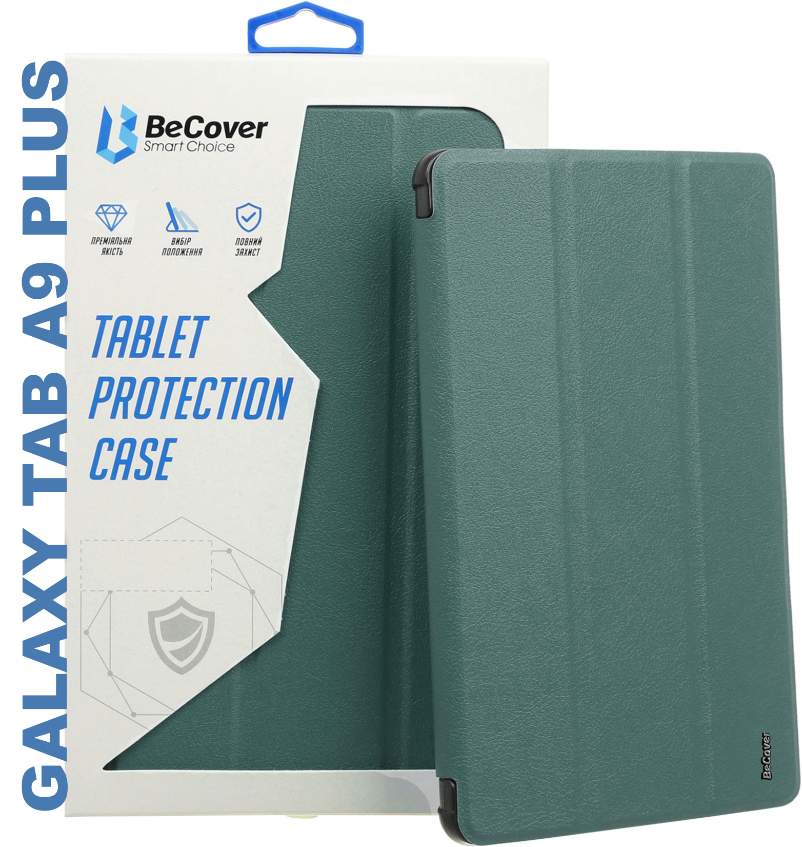 Чохол-книжка BeCover Smart Case Samsung Galaxy Tab A9 Plus 11.0" Dark Green (710307)фото5