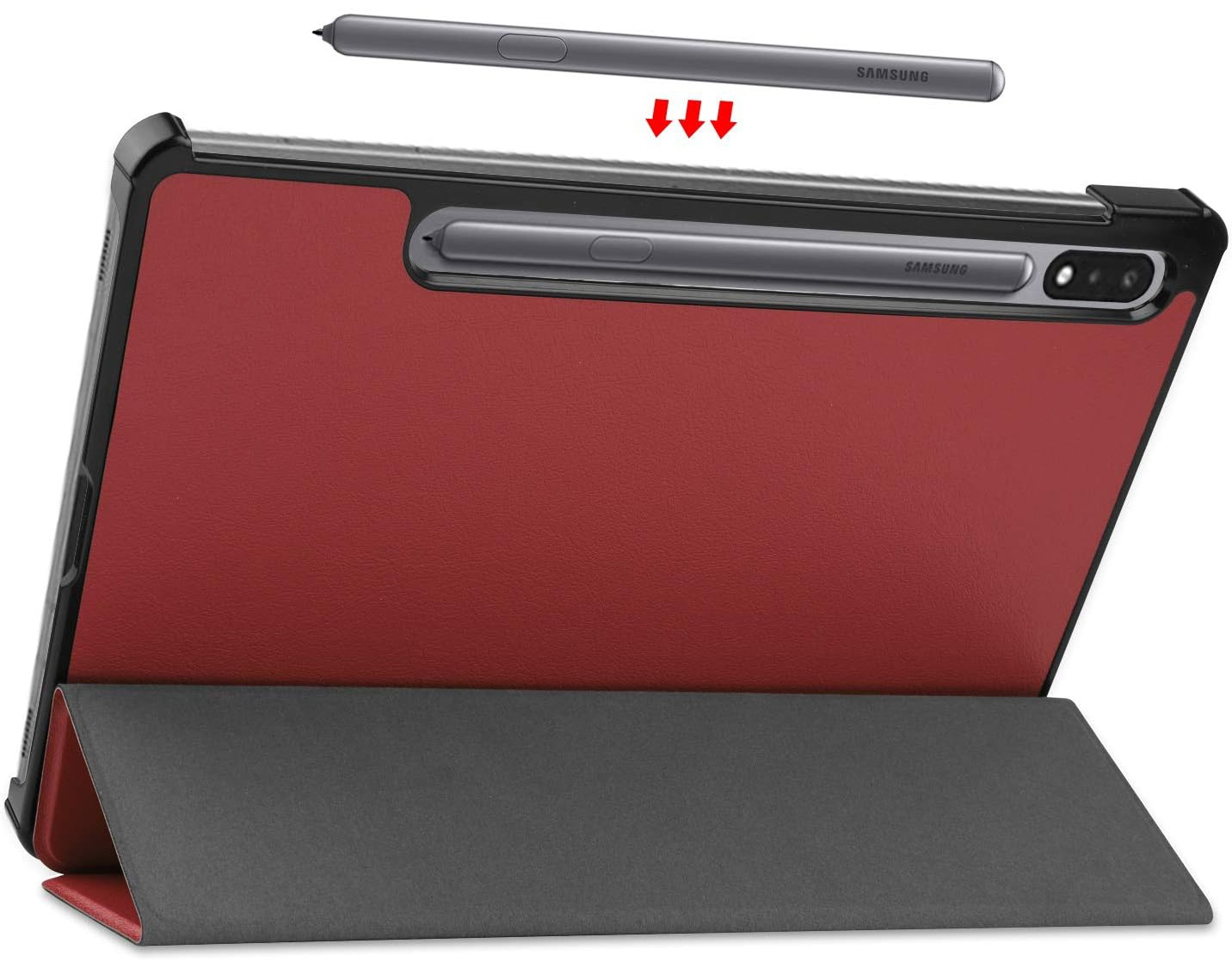 Чохол-книжка BeCover Smart Case Samsung Galaxy Tab S9/S9 FE 11.0" Red Wine (709893)фото6