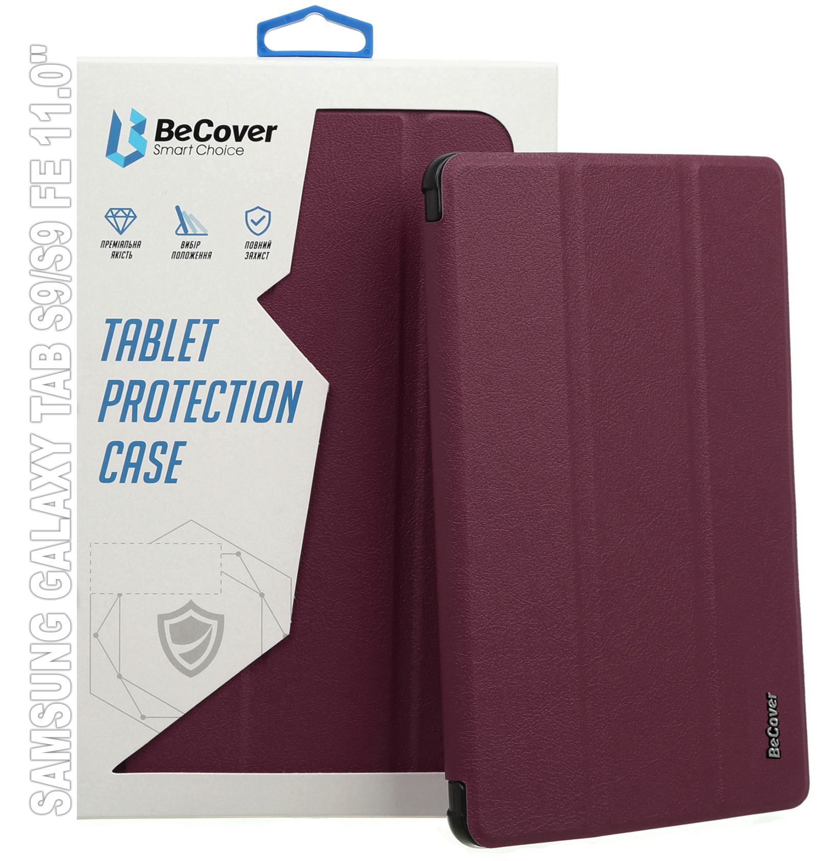 Чохол-книжка BeCover Smart Case Samsung Galaxy Tab S9/S9 FE 11.0" Red Wine (709893)фото9
