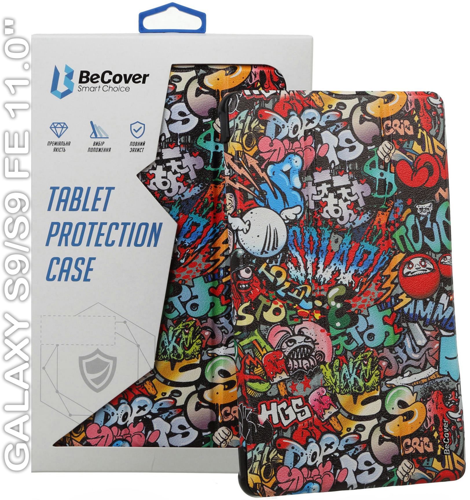 Чехол-книжка BeCover Smart Case для Samsung Galaxy Tab S9/S9 FE 11.0" Graffiti (710417) фото 9