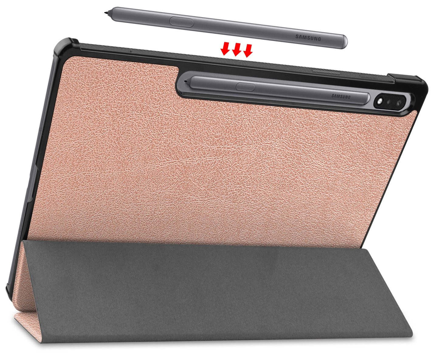 Чехол-книжка BeCover Smart Case для Samsung Galaxy Tab S9 Plus/S9 FE Plus 12.4" Rose Gold (710326) фото 8