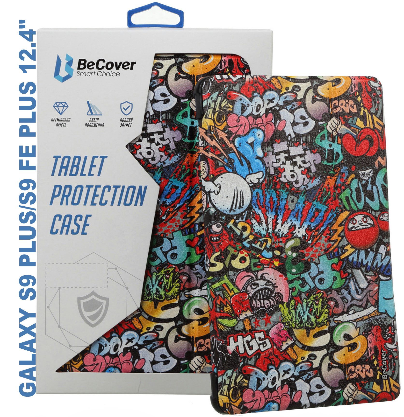 Чехол-книжка BeCover Smart Case для Samsung Galaxy Tab S9 Plus/S9 FE Plus 12.4" Graffiti (710377) фото 6