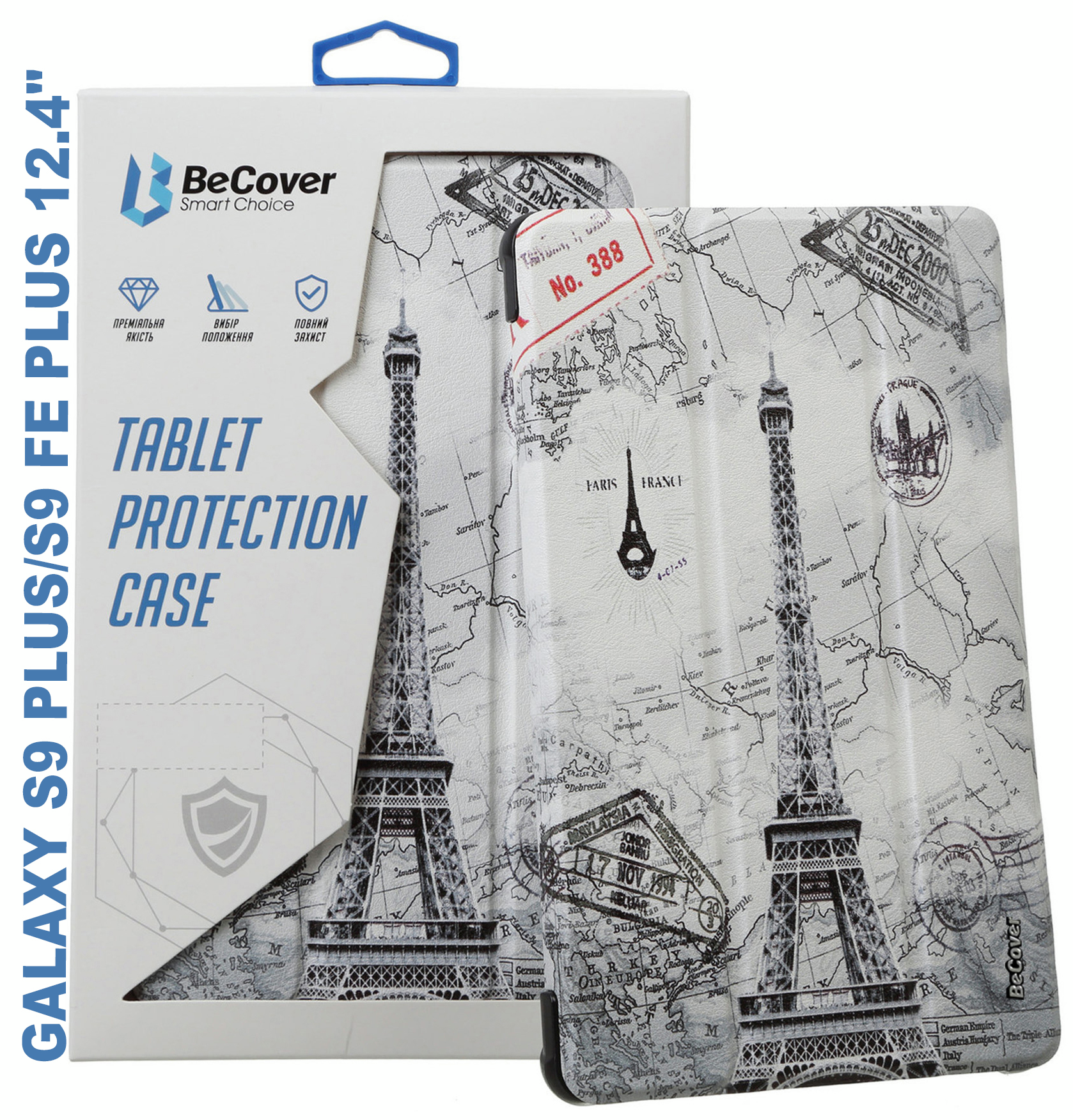 Чехол-книжка BeCover Smart Case для Samsung Galaxy Tab S9 Plus/S9 FE Plus 12.4" Paris (710380) фото 6