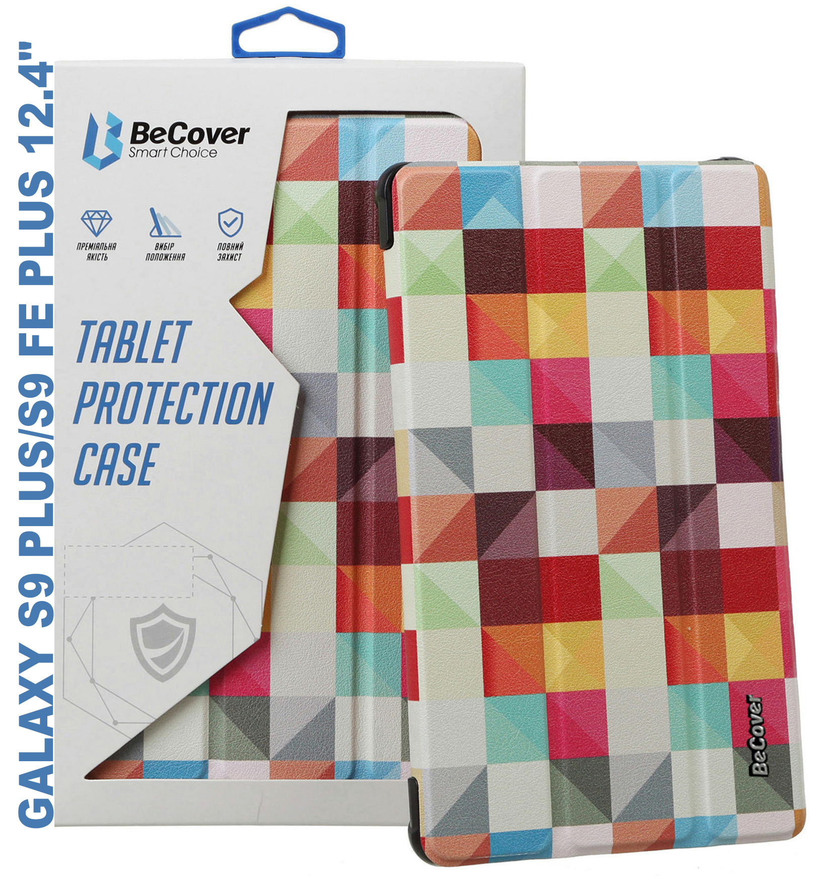 Чехол-книжка BeCover Smart Case для Samsung Galaxy Tab S9 Plus/S9 FE Plus 12.4" Square (710381) фото 6