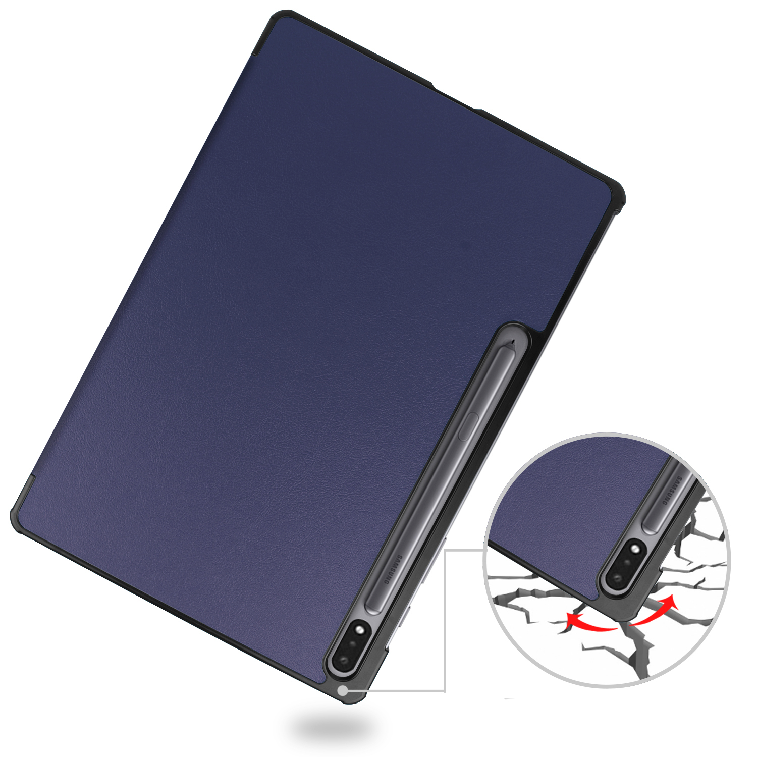 Чехол-книжка BeCover Smart Case для Samsung Galaxy Tab S9 Plus/S9 FE Plus 12.4" Deep Blue (710322) фото 7