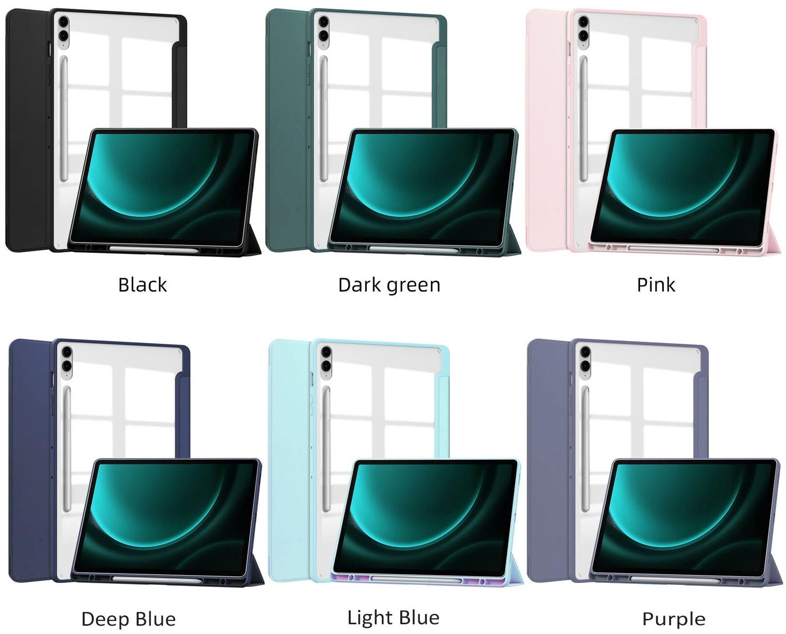 Чохол-книжка BeCover Soft Edge до Samsung Galaxy Tab S9 Plus/S9 FE Plus 12.4" Black (710404)фото4
