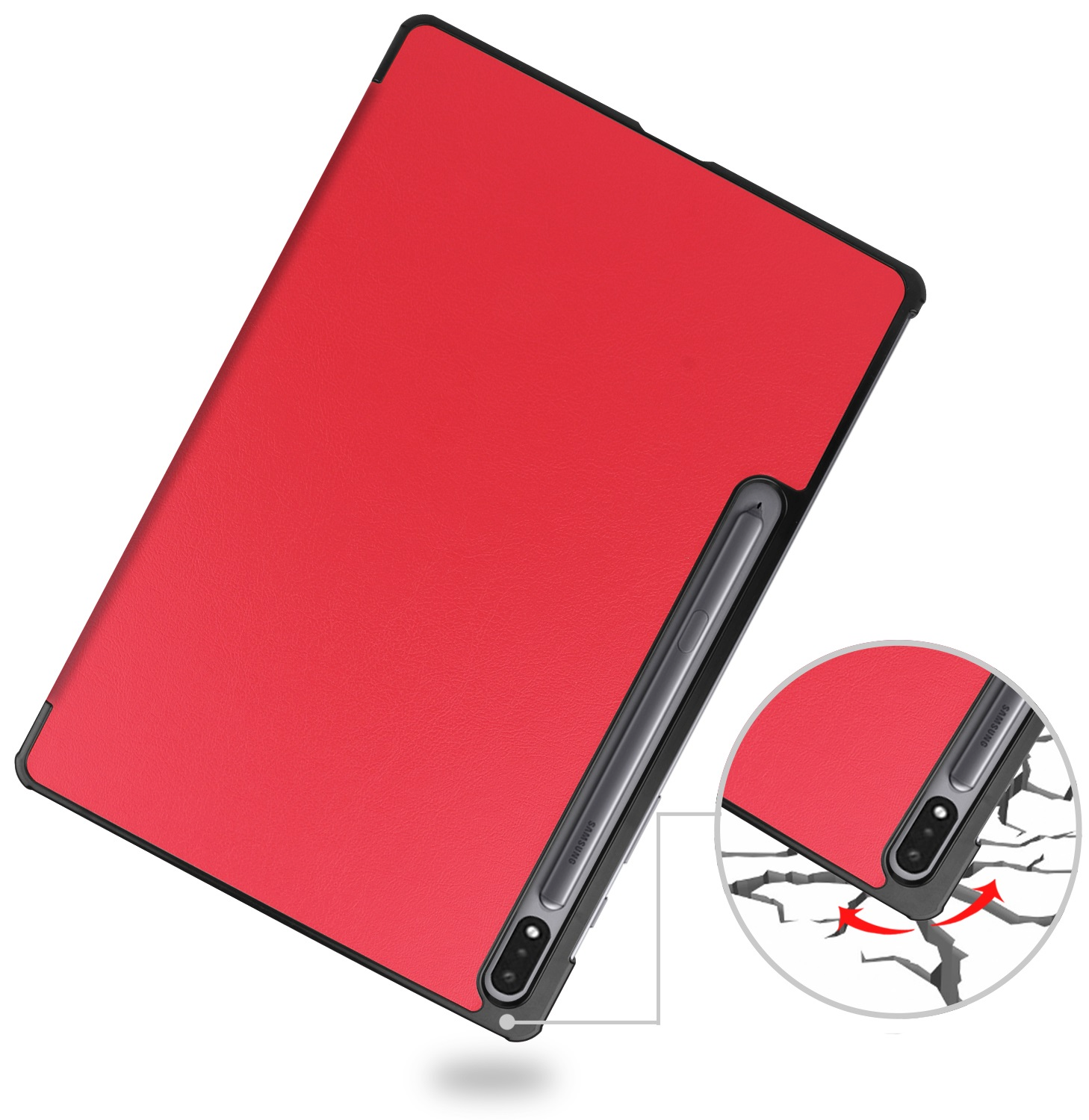 Чехол-книжка BeCover Smart Case для Samsung Galaxy Tab S9 Plus/S9 FE Plus 12.4" Red (710325) фото 7