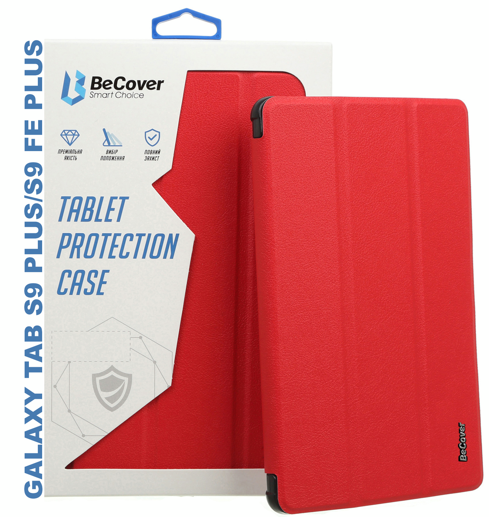 Чехол-книжка BeCover Smart Case для Samsung Galaxy Tab S9 Plus/S9 FE Plus 12.4" Red (710325) фото 9