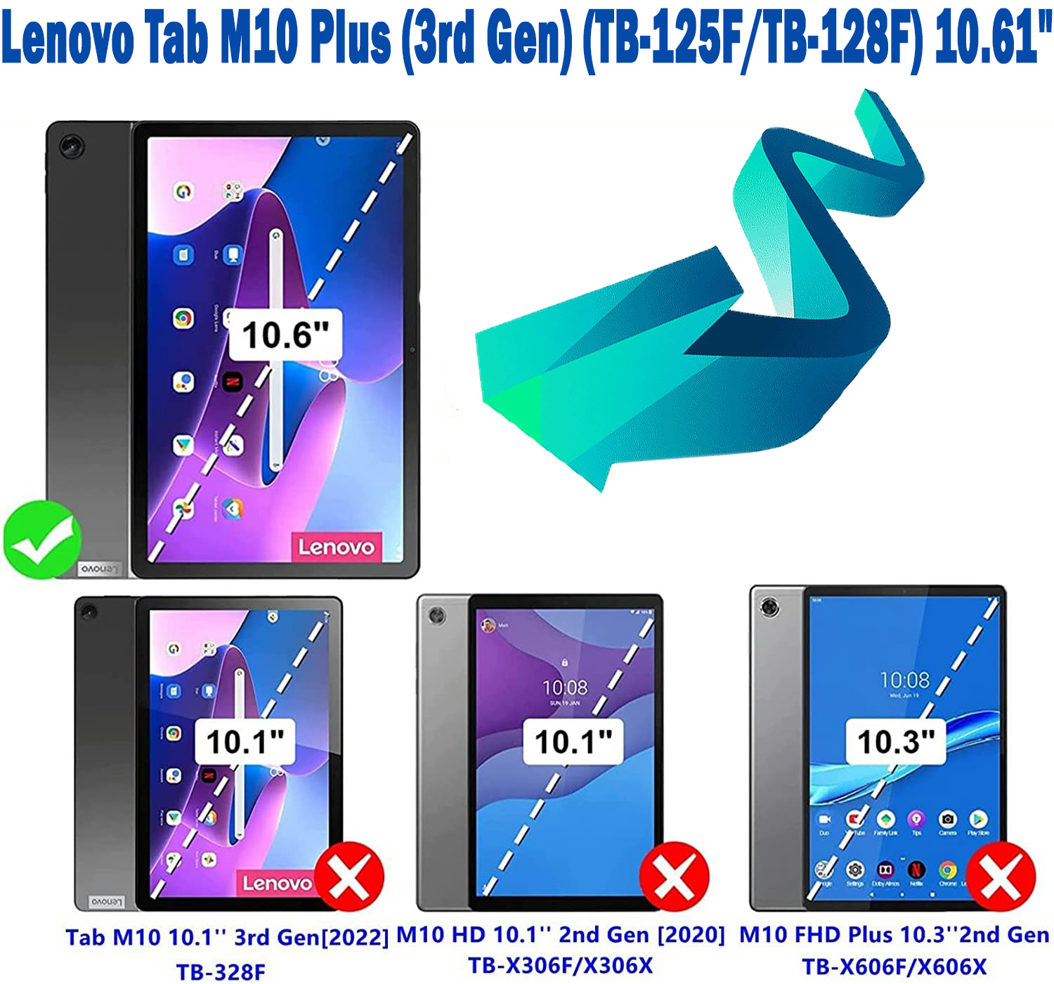 Чохол-книжка BeCover Smart Case для Lenovo Tab M10 Plus 3rd Gen/K10 Pro 10.61" Space (708317)фото11