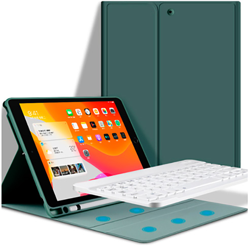 Чехол-книжка BeCover с беспроводной клавиатурой для Apple iPad Pro 12.9 2020/2021/2022 Dark Green (709681) фото 6
