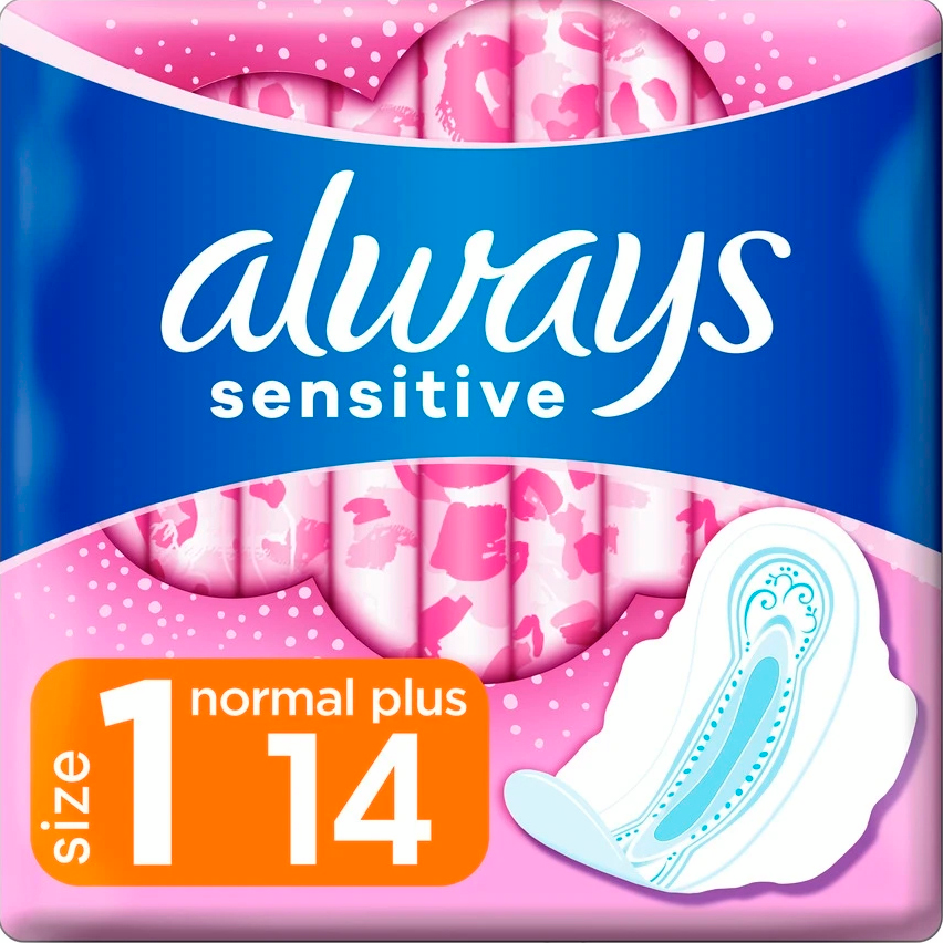 Прокладки гігієнічні Always Sensitive Normal Plus Розмір 1 14штфото2
