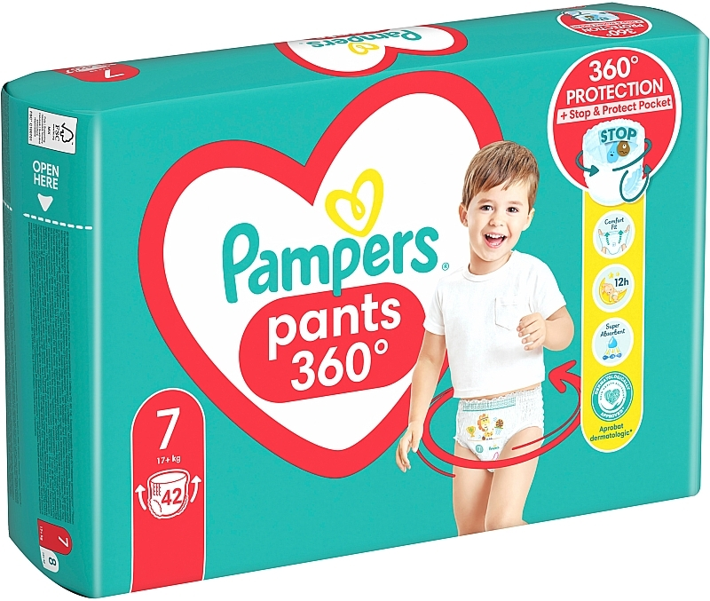 Підгузки-трусики Pampers Pants Giant Plus розмір 7 17+кг 42штфото3