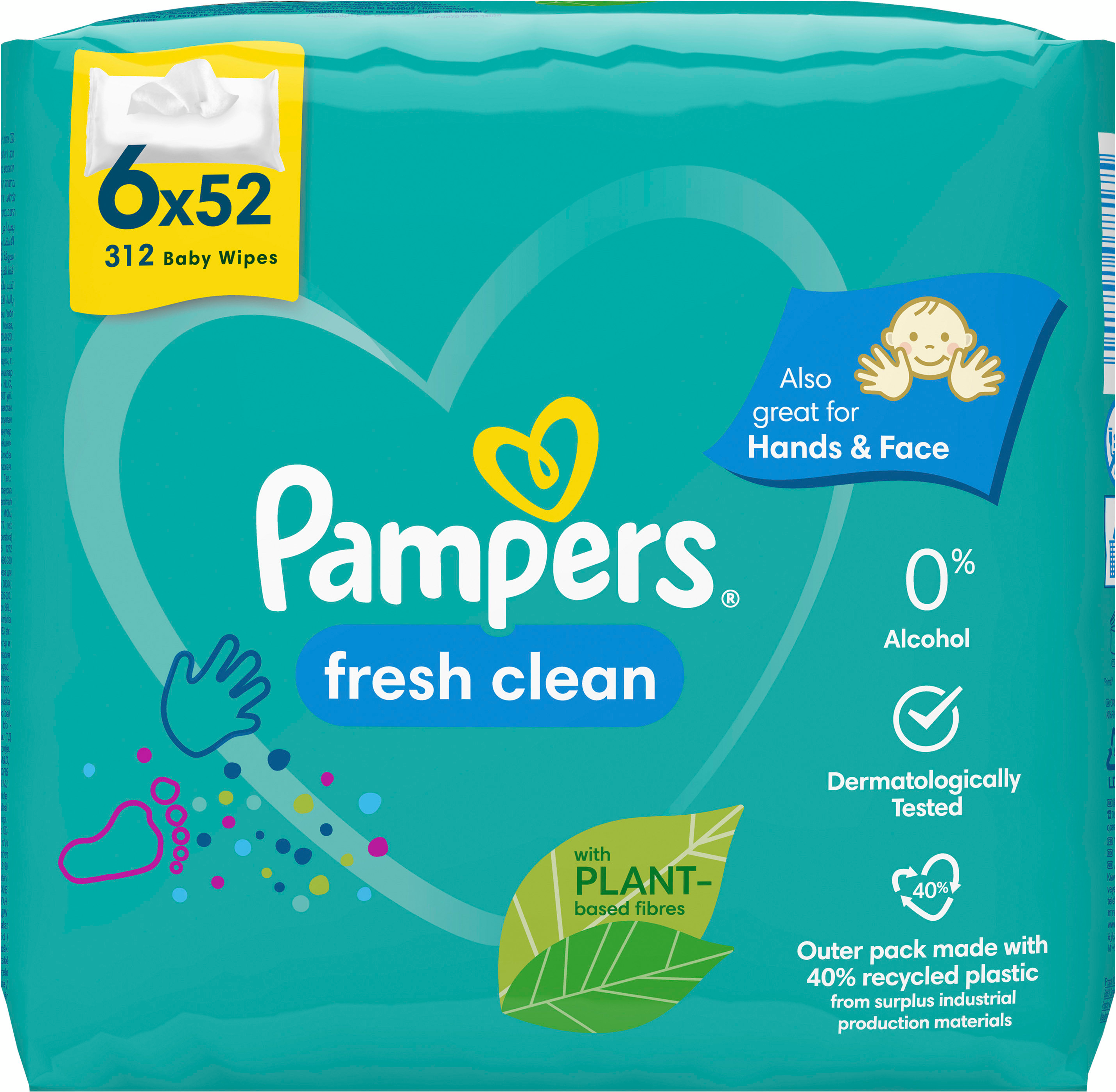 Салфетки влажные детские Pampers Fresh Clean 6*52шт фото 2