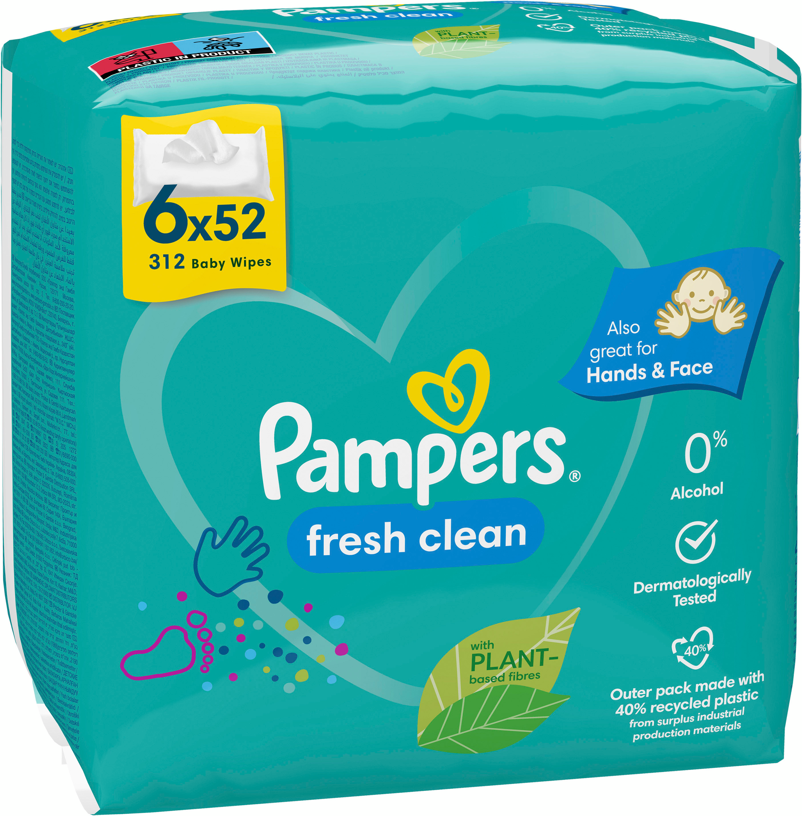 Салфетки влажные детские Pampers Fresh Clean 6*52шт фото 3