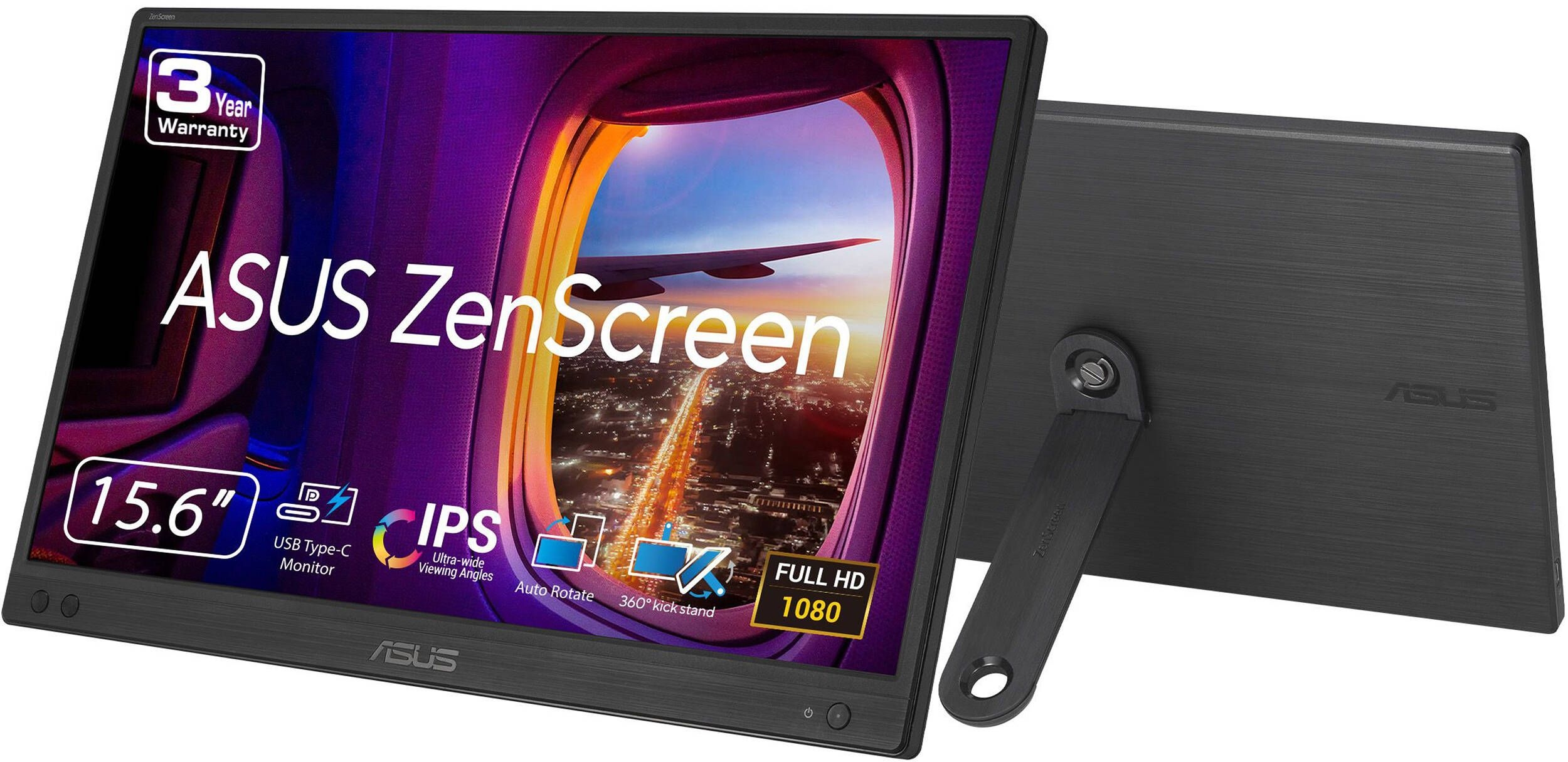 Монитор портативный 15.6" ASUS ZenScreen MB166CR (90LM07D3-B03170) фото 2