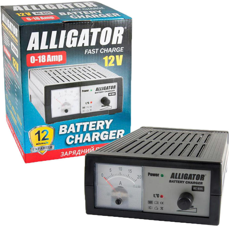 Зарядний пристрій Alligator 12V 18А (AC806)фото2