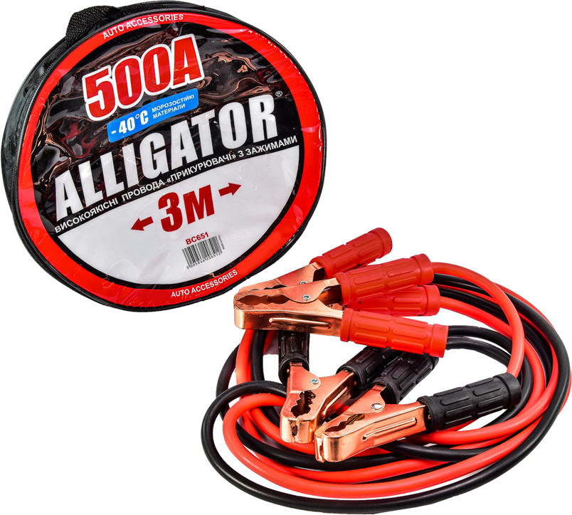 Провода пусковые Alligator 500А 3м (BC651) фото 2