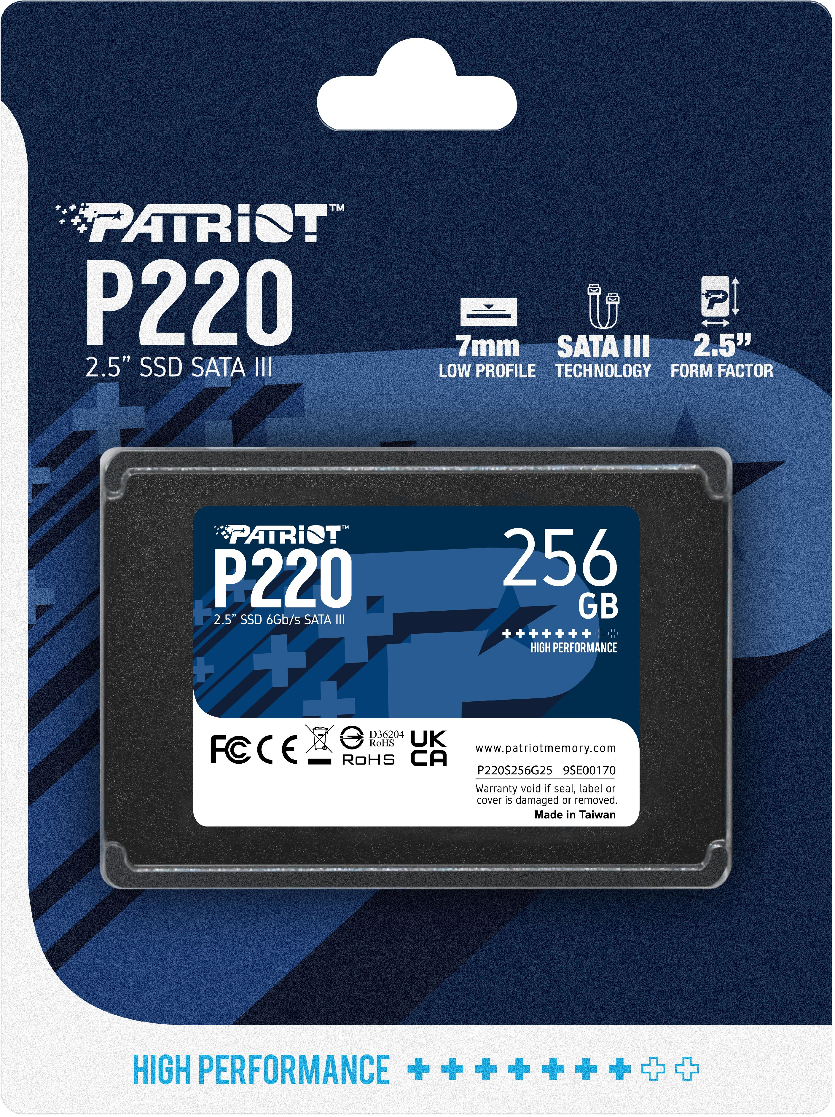 SSD накопитель Patriot 2.5" 256GB SATA P220 фото 4