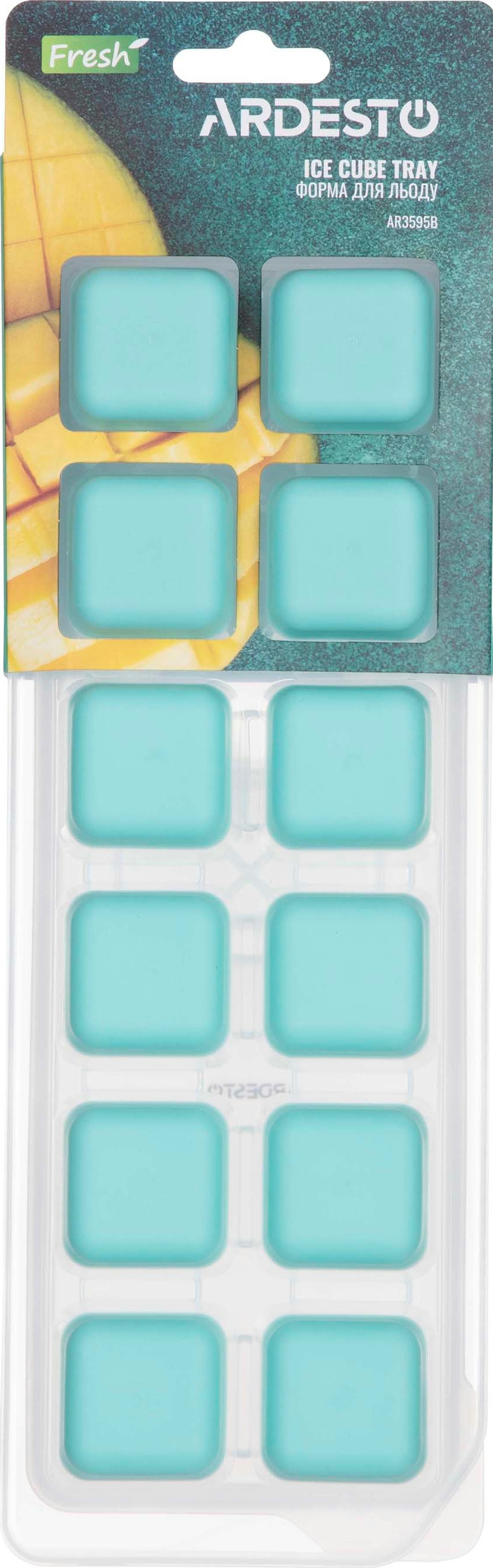 Форма для льоду з кришкою Ardesto Fresh, 26*9.5*3.5см, синій (AR3595B)фото6