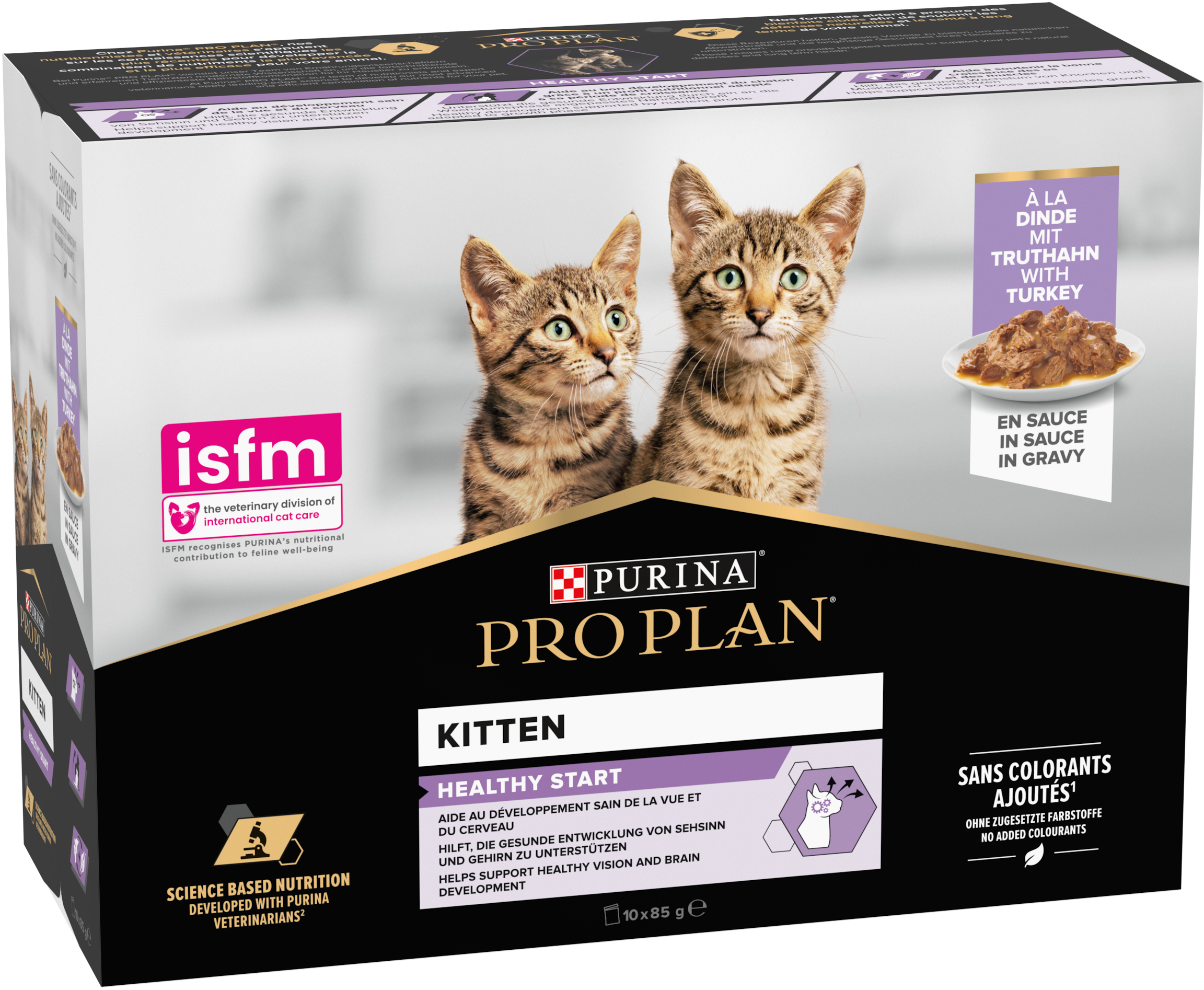 Влажный корм для котят Purina Pro Plan Kitten Healthy Start с индейкой 10*85г фото 4