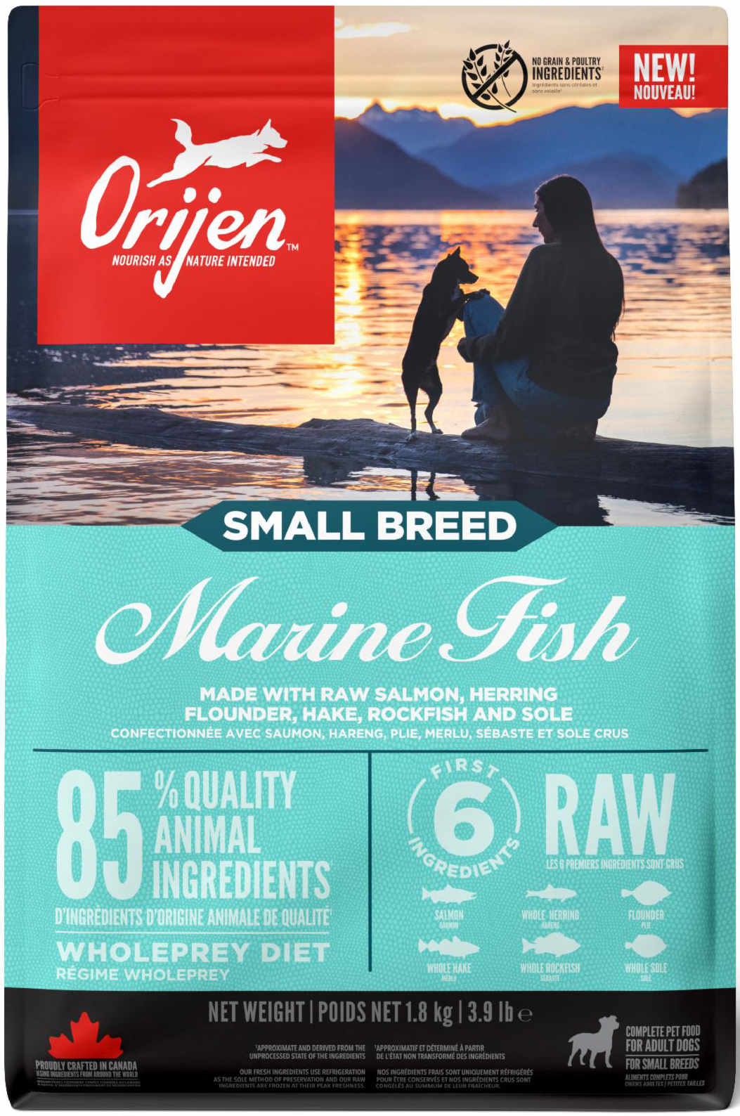 Сухой корм для собак малых пород Orijen Small Breed Marine Fish 1,8 кг фото 2