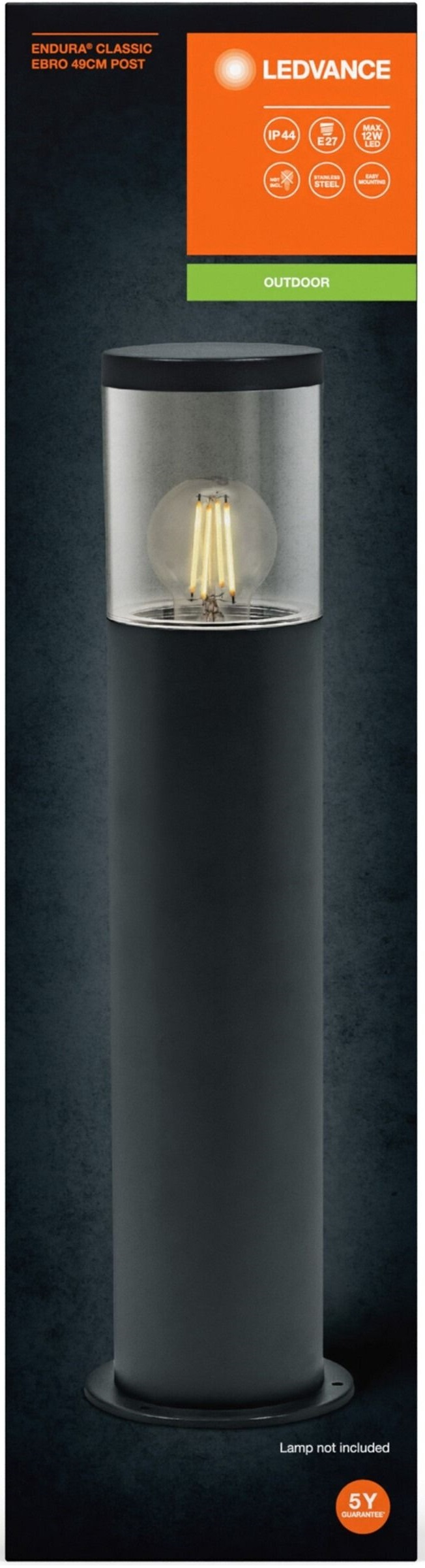 Светильник столбик Ledvance E27 49см Endura Classic Ebro черный (4058075835023) фото 3