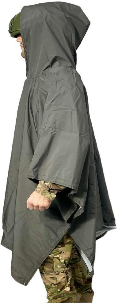 Тактический пончо rip stop Ranger серый (RA8921) фото 2