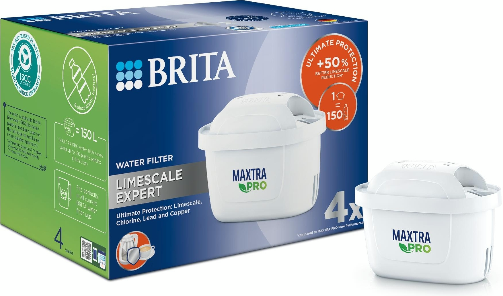 Комплект картриджей Brita MXPro Limescale для жесткой воды 4шт (1051771) фото 2
