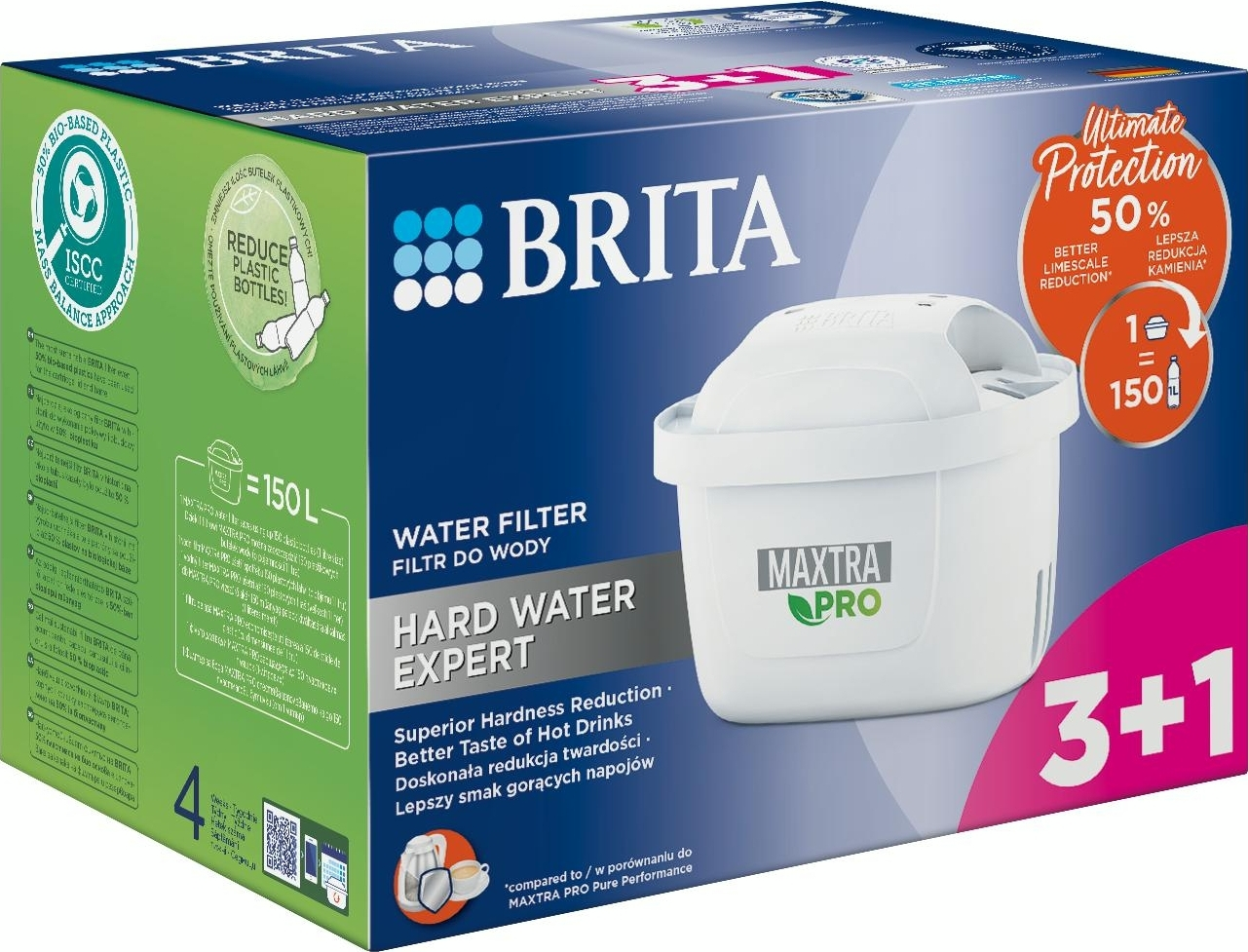 Комплект картриджей Brita MXPro Limescale для жесткой воды 3+1шт (1051773) фото 2