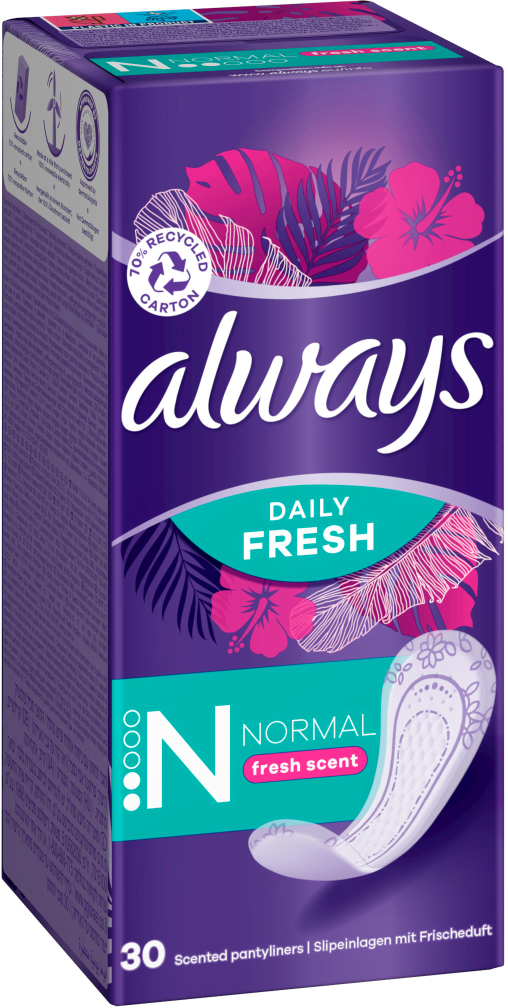 Прокладки гигиенические ежедневные Always Daily Fresh Normal 30шт фото 3