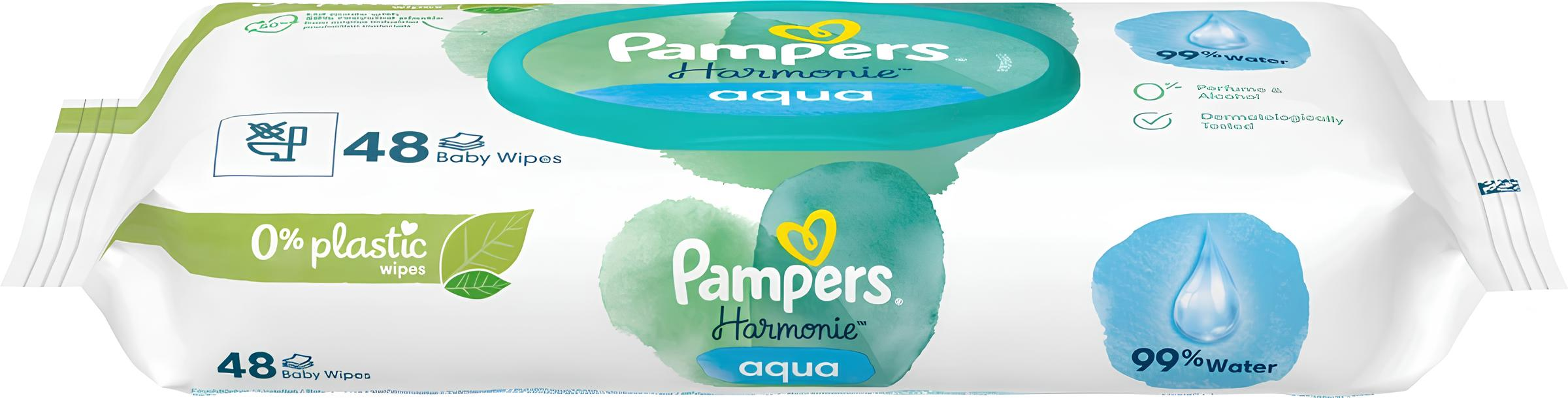 Серветки вологі дитячі Pampers Harmonie Aqua 15*48штфото5