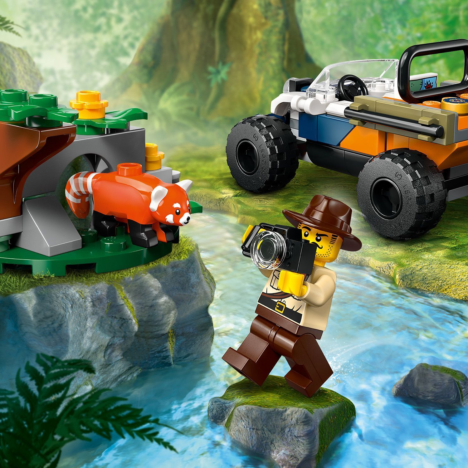 Конструктор LEGO 60424 City Квадроцикл для исследования джунглей «Миссия Красной панды» фото 19