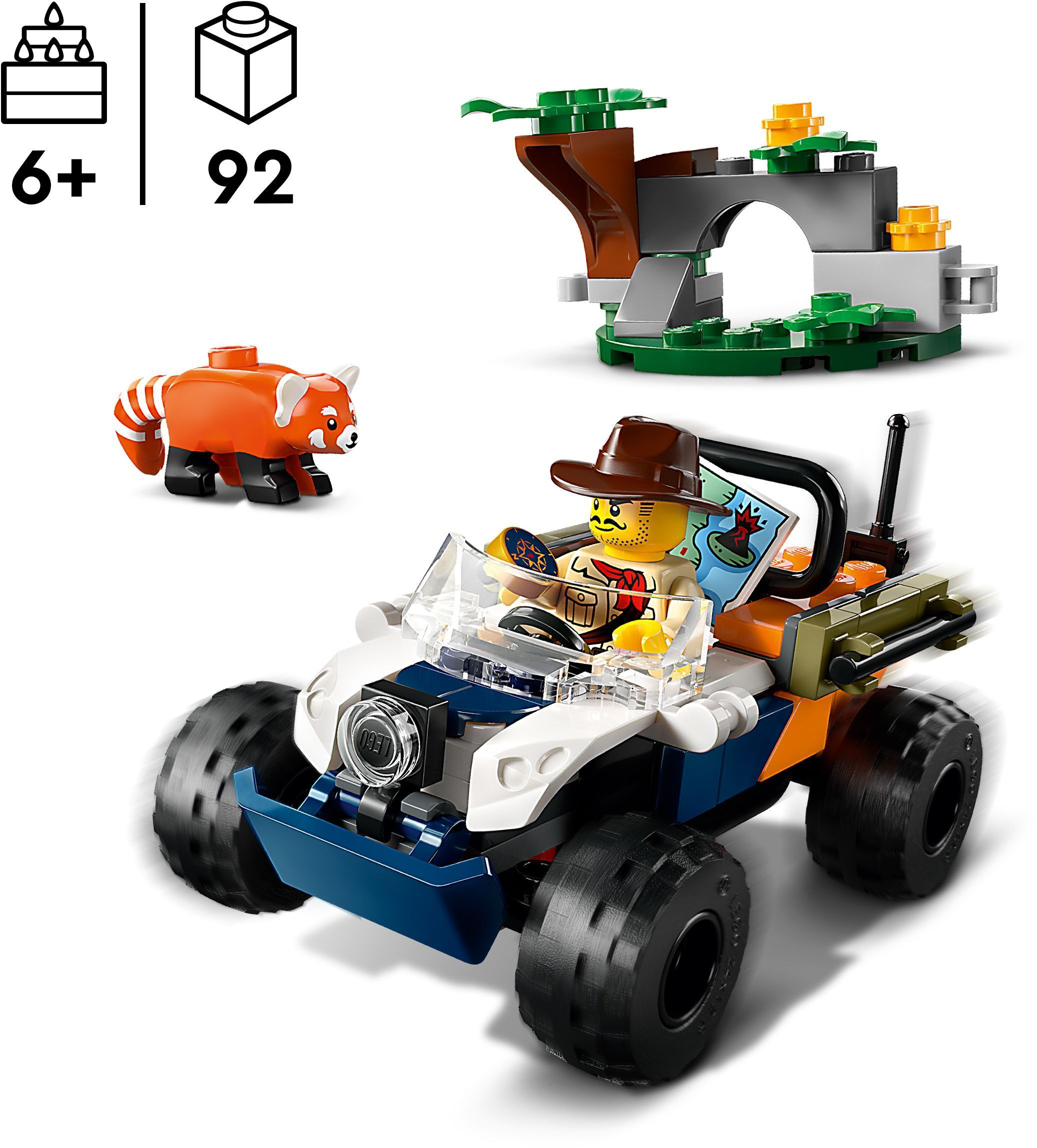 Конструктор LEGO 60424 City Квадроцикл для исследования джунглей «Миссия Красной панды» фото 6