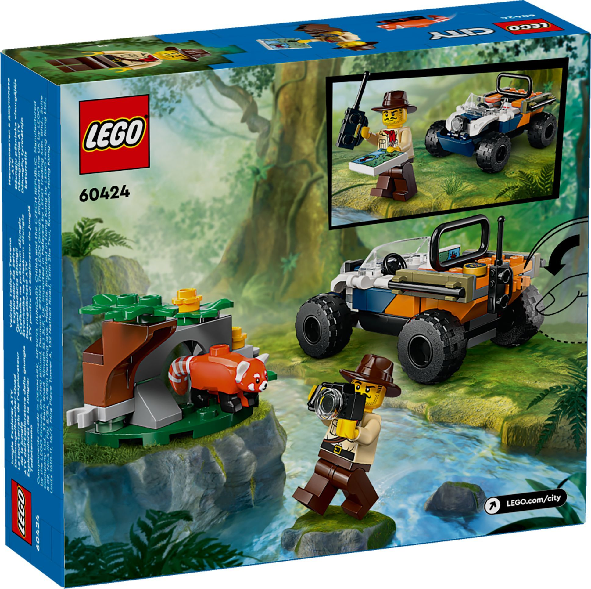 Конструктор LEGO 60424 City Квадроцикл для исследования джунглей «Миссия Красной панды» фото 5