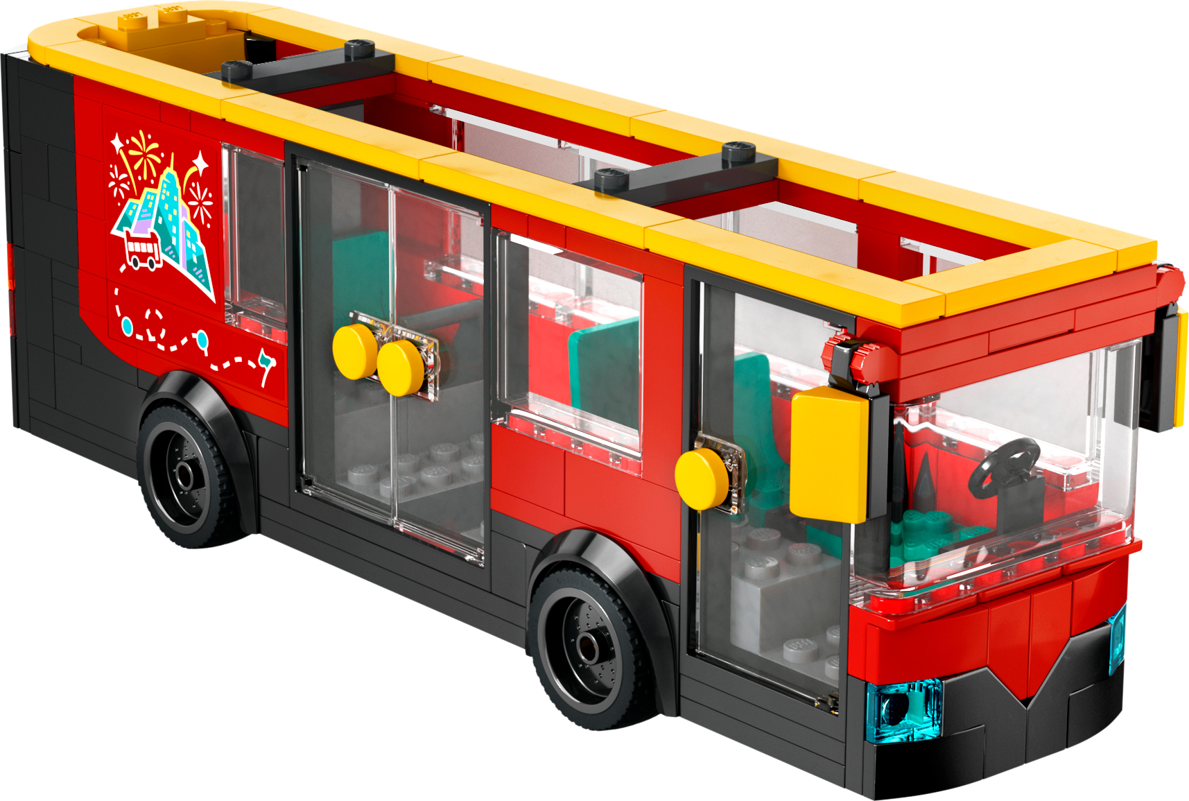 Конструктор LEGO 60407 City Красный двухэтажный экскурсионный автобус фото 6