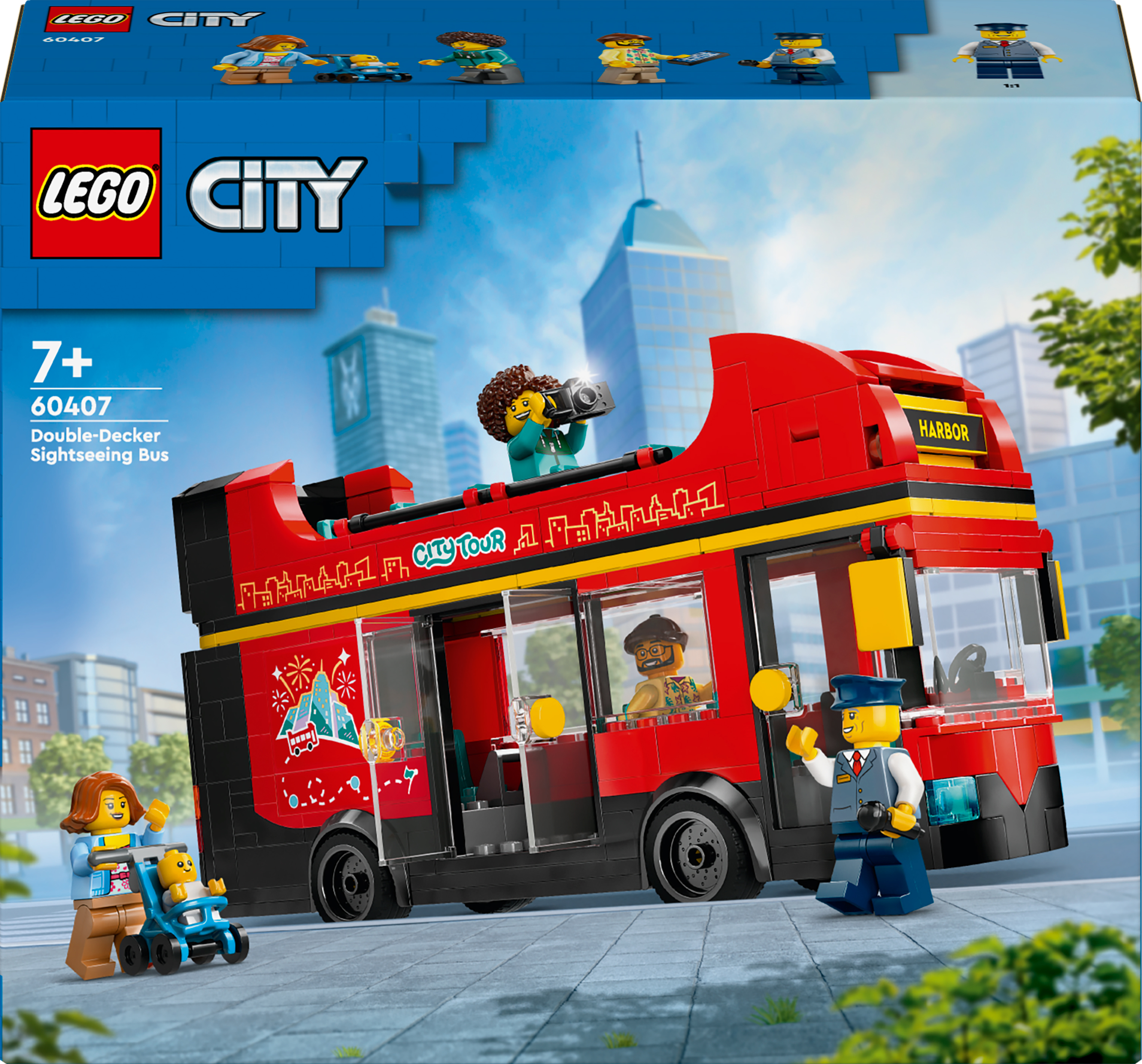 Конструктор LEGO 60407 City Красный двухэтажный экскурсионный автобус фото 2