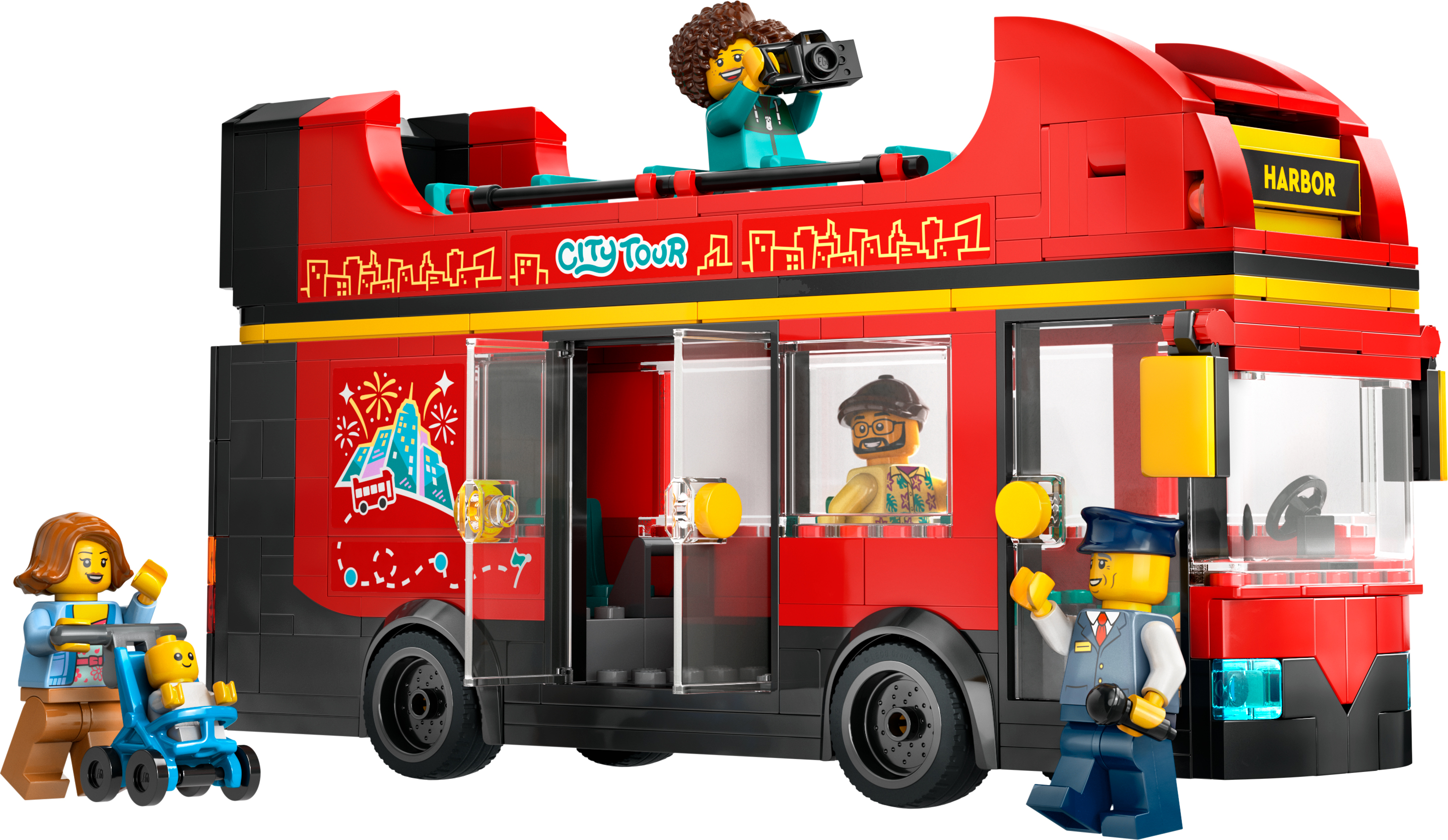 Конструктор LEGO 60407 City Красный двухэтажный экскурсионный автобус фото 4