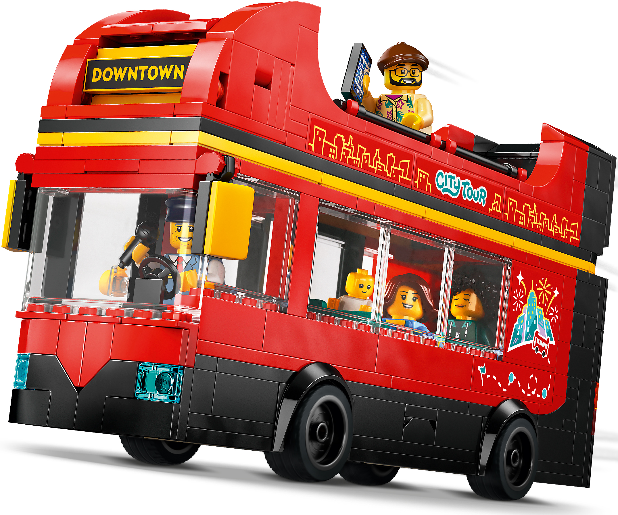 Конструктор LEGO 60407 City Красный двухэтажный экскурсионный автобус фото 5
