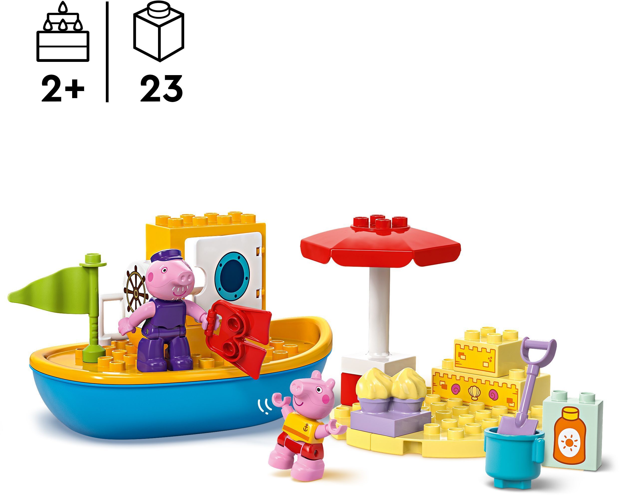 LEGO 10432 Duplo Peppa Pig Морская прогулка Пеппы на лодке фото 2