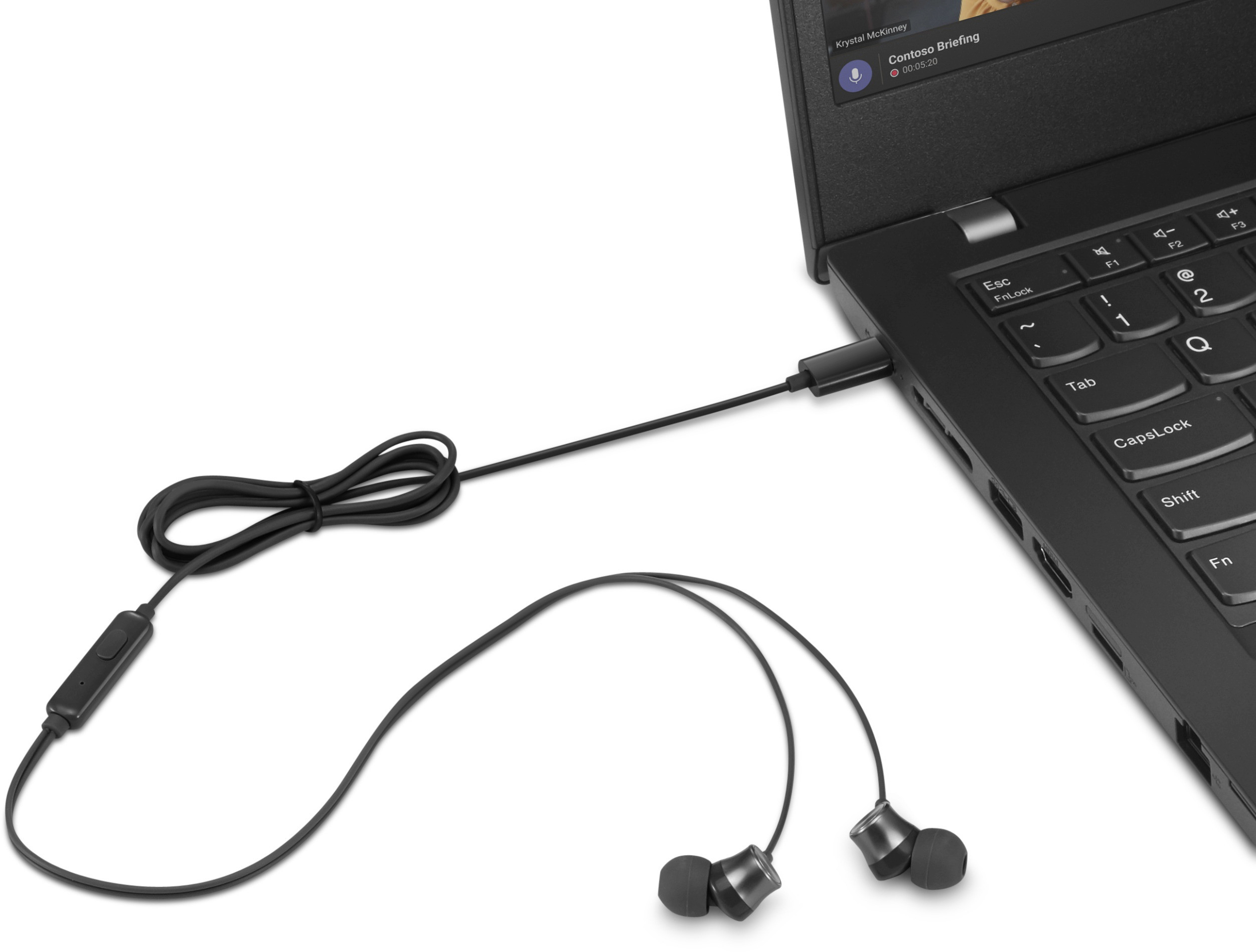 Навушники Lenovo USB-C Wired In-Ear Headphone (4XD1J77351)фото5
