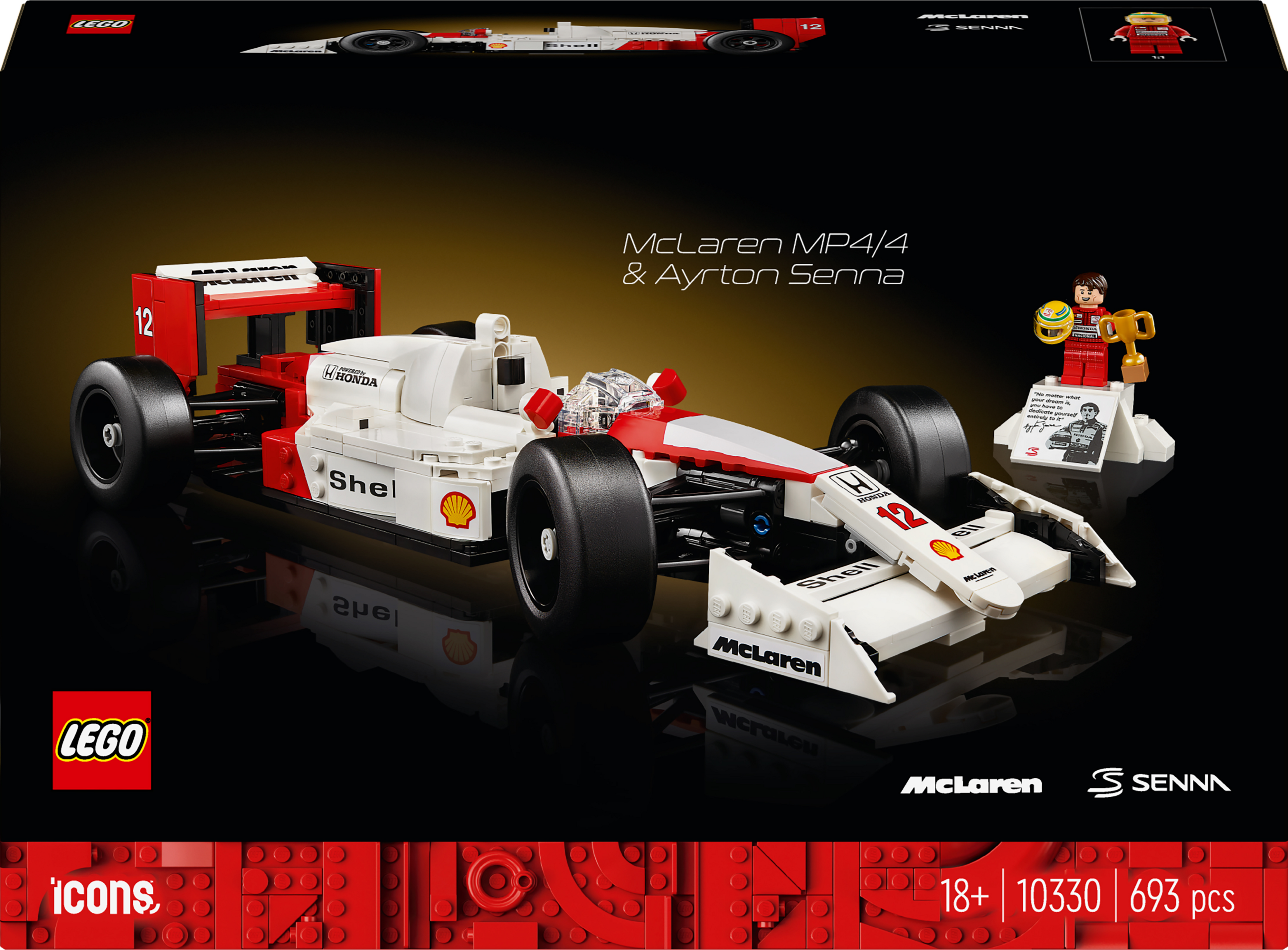 LEGO 10330 Icons McLaren MP4/4 и Айртон Сенна фото 2