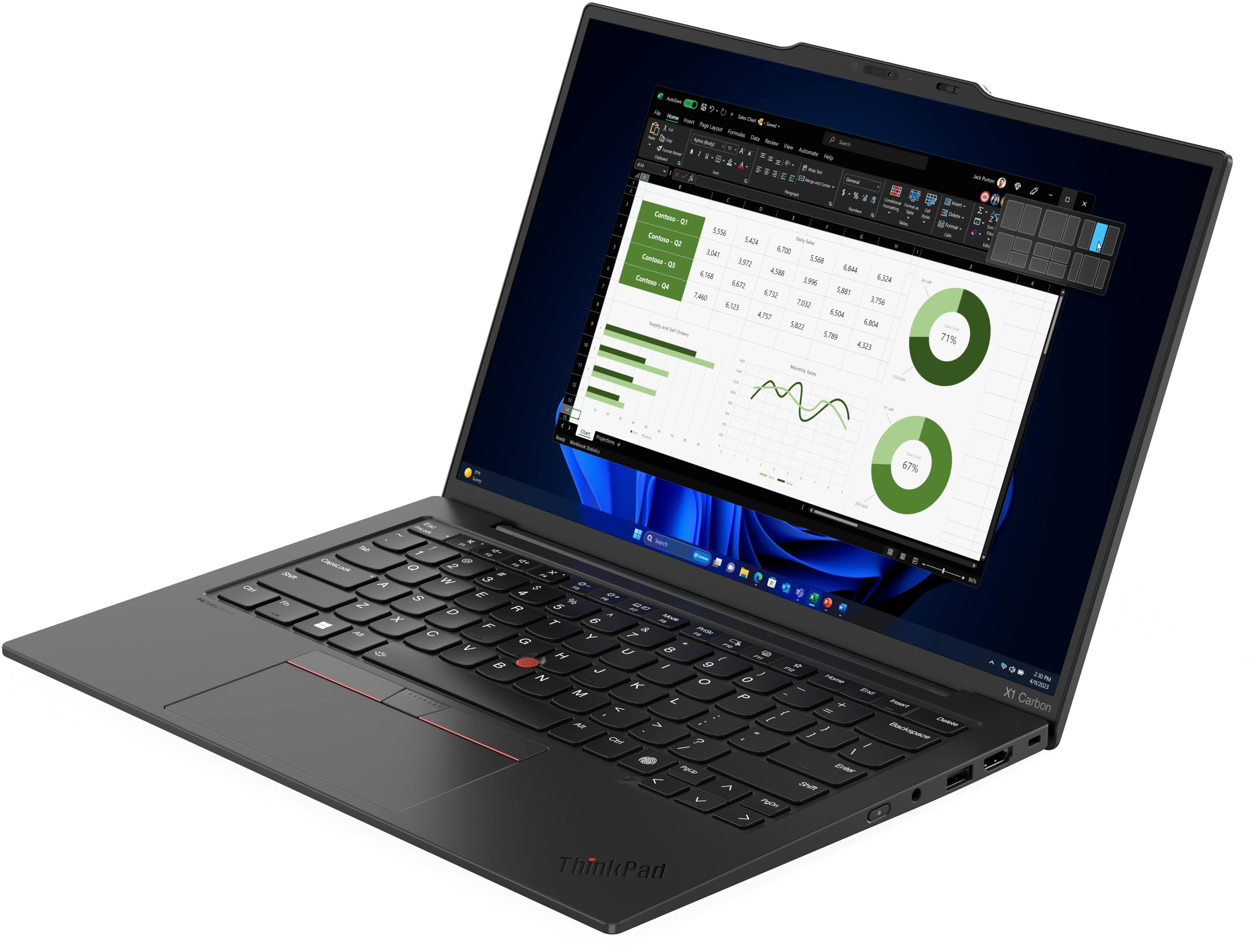Ноутбук LENOVO ThinkPad X1 Carbon Gen 12 (21KC006LRA) фото 3