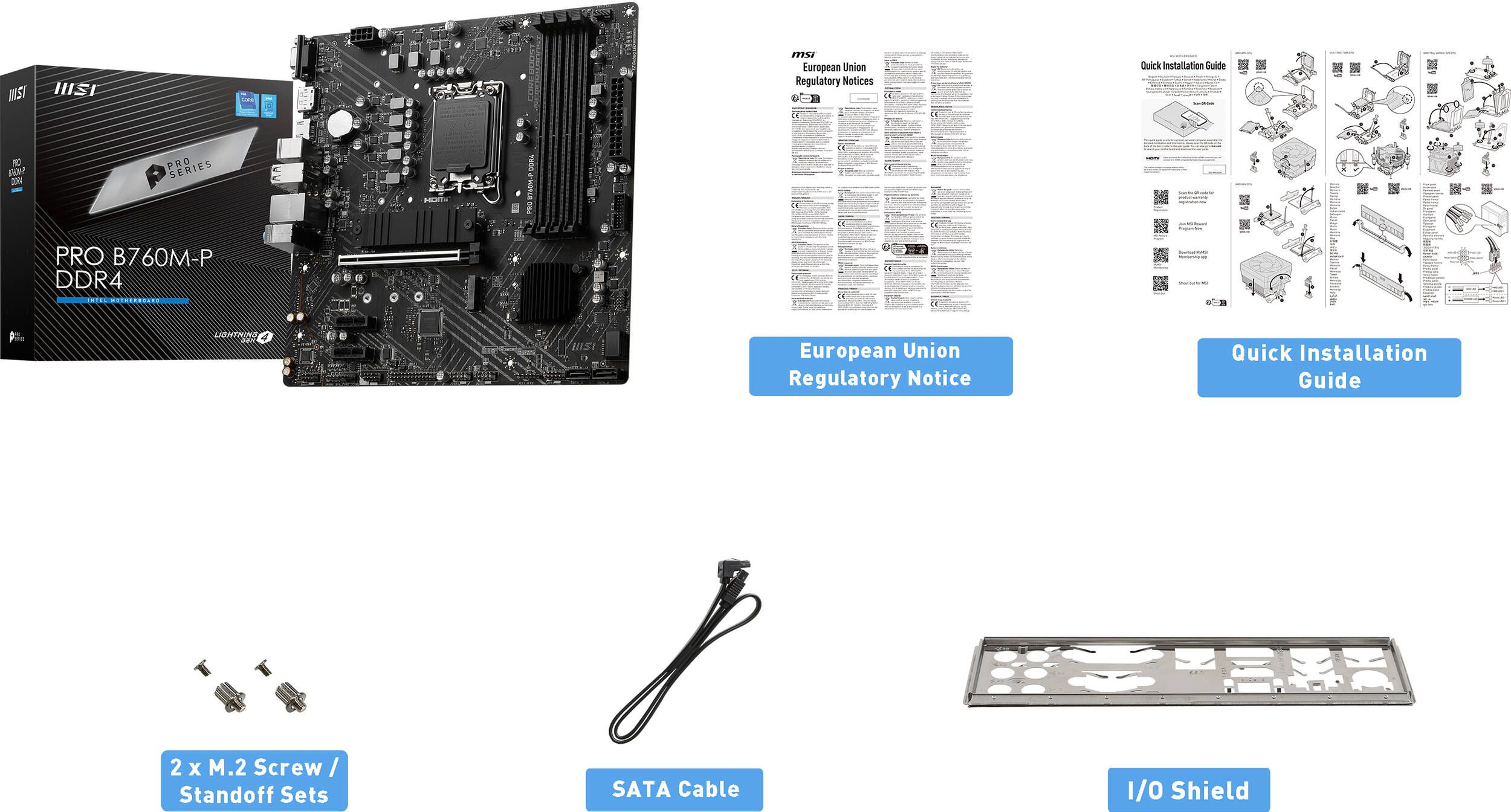 Материнcкая плата MSI PRO B760M-P DDR4 (911-7E02-006) фото 7