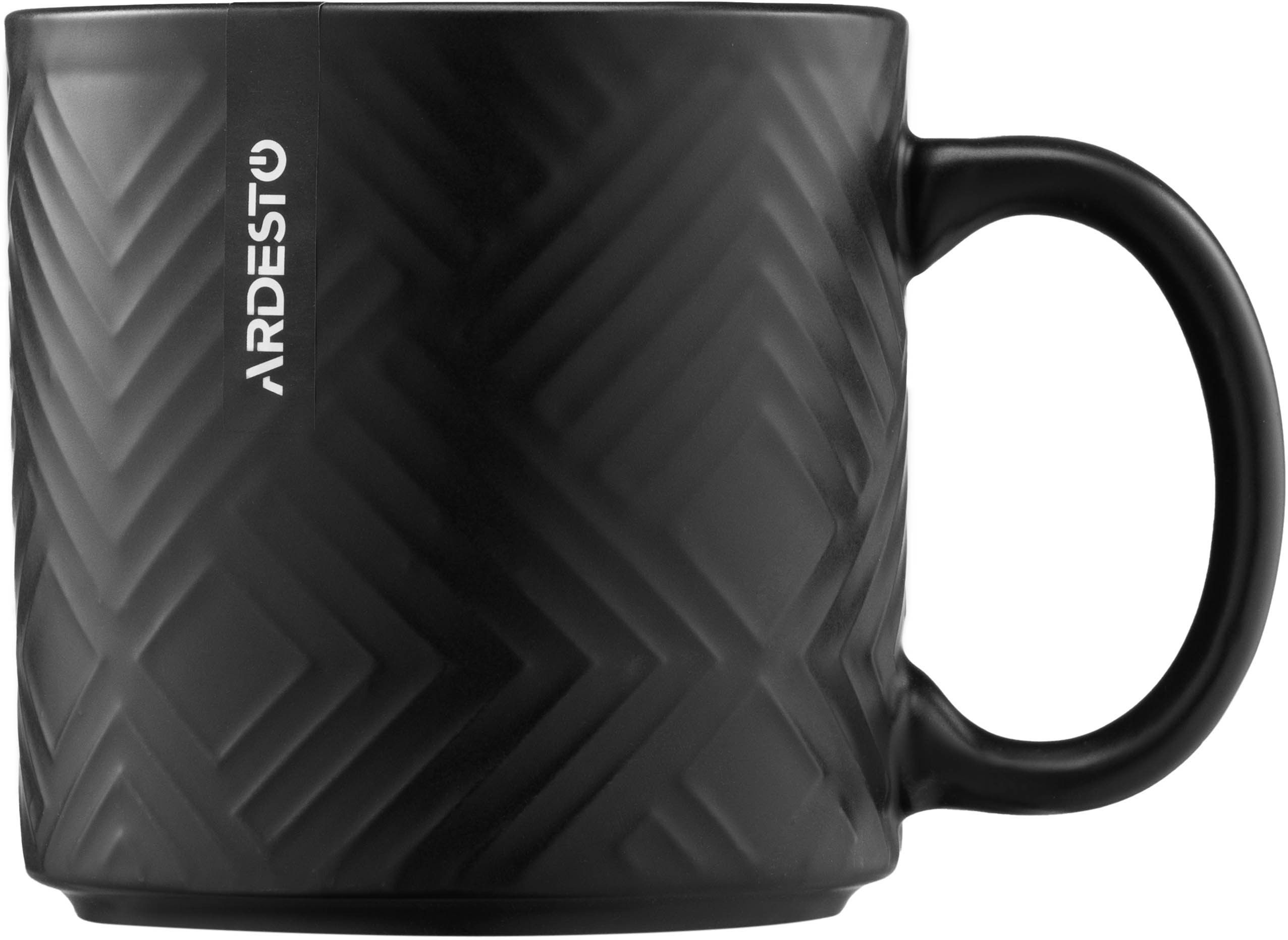 Чашка Ardesto Francesca, 360мл, кераміка, чорний (AR3483BK)фото3